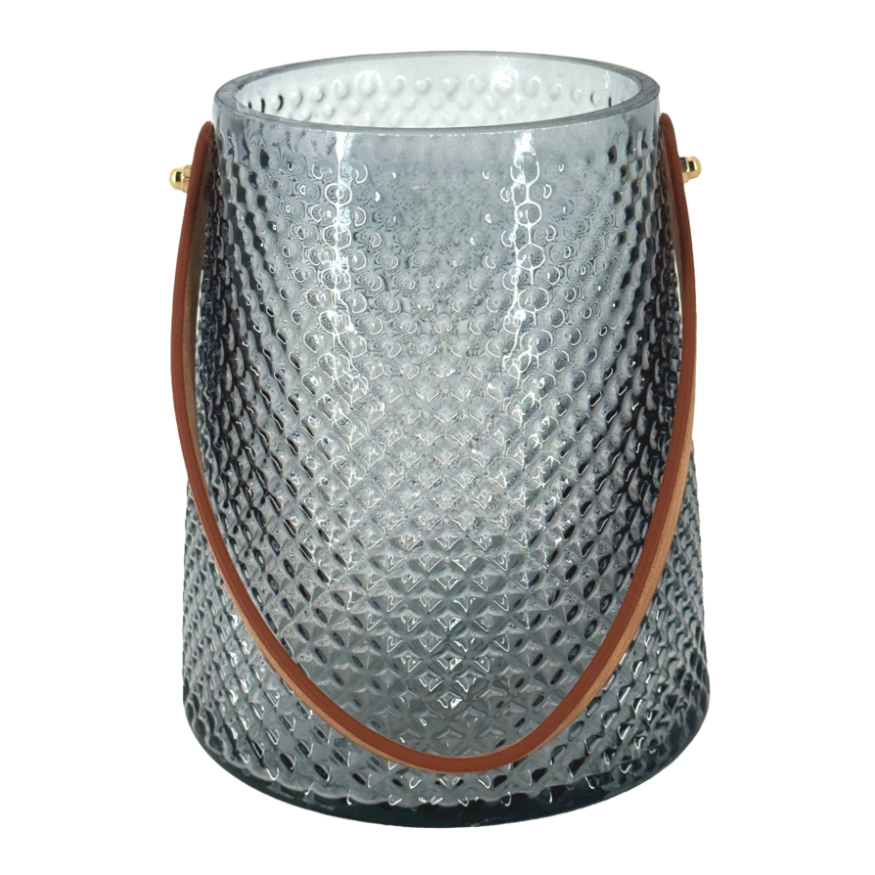 Ваза "Bag" (стекло), D13xH18 см, с ручкой Серый