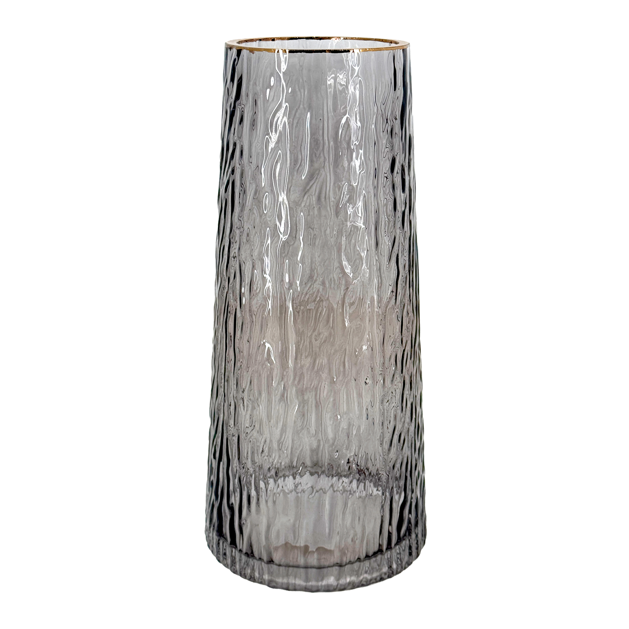 Ваза "Grace" (стекло), D11xH27 см Серый