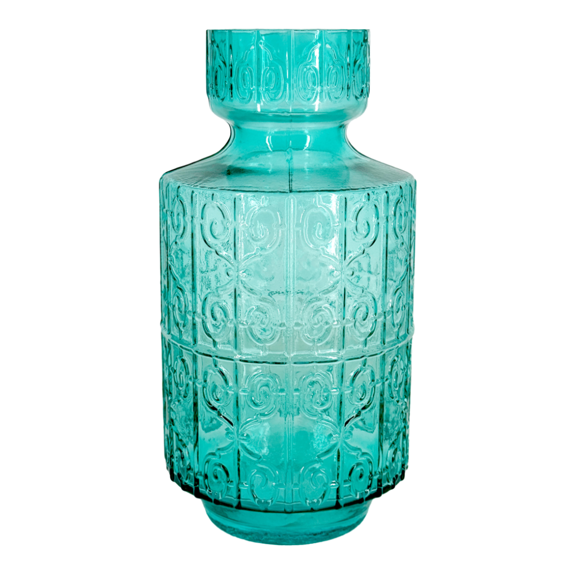Ваза "Visan" (стекло), D15xH25 см Бирюзовый