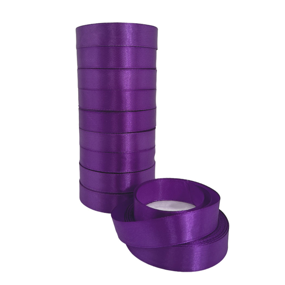 Лента атлас, 20 ммx25 ярд Темно-фиолетовый