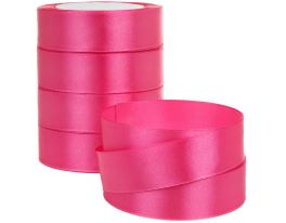 Лента атлас, 25 ммx25 ярд Фуксия
