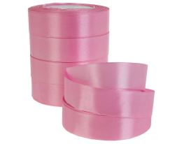 Лента атлас, 25 ммx25 ярд Розовый