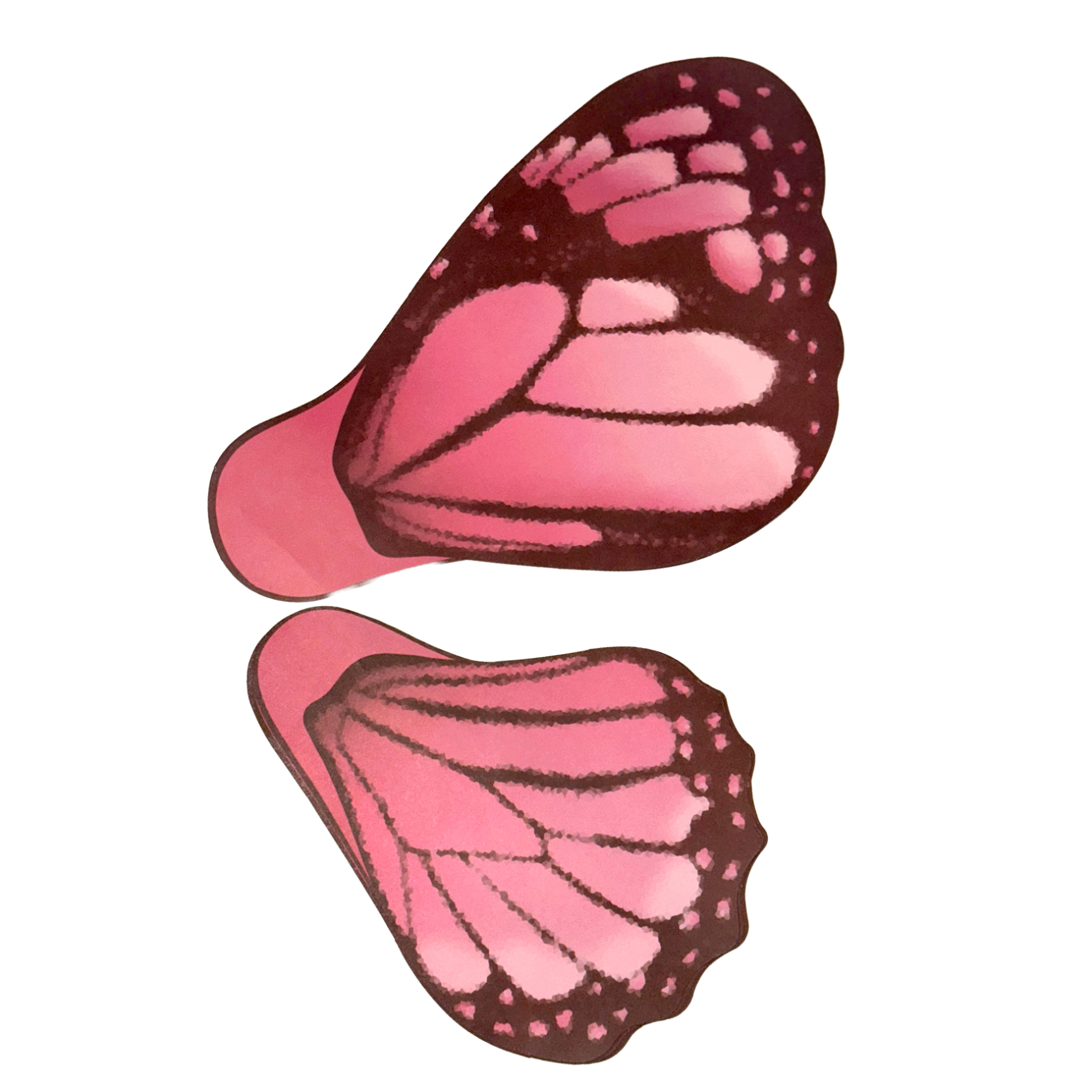 Бумага подарочная "Крылья бабочки", 50х56 см, 85 г/м2, набор (20 шт) Розовый-черный