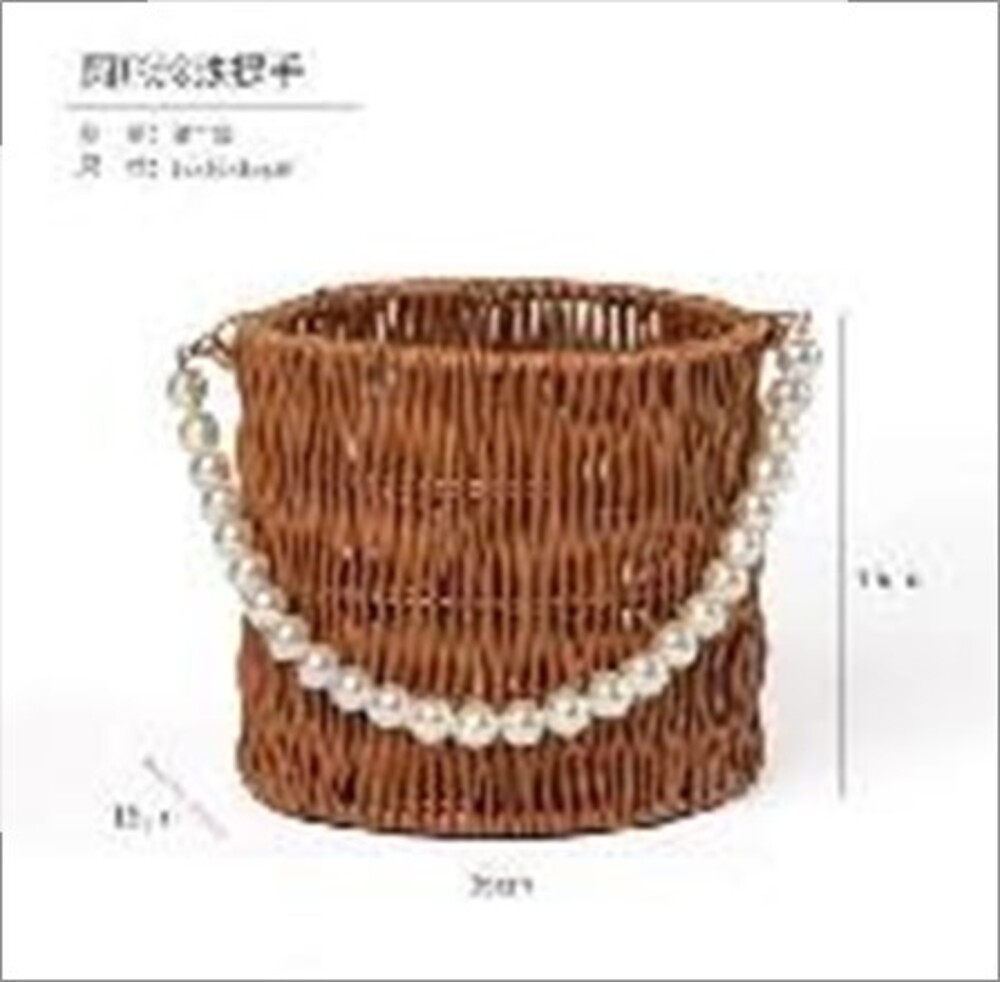 Корзина плетеная (ротанг), D16xH15 см Коричневый