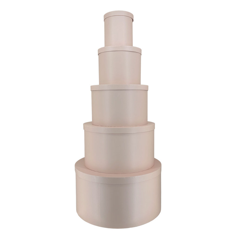 Коробка шляпная, D30xH24 см Светло-розовый