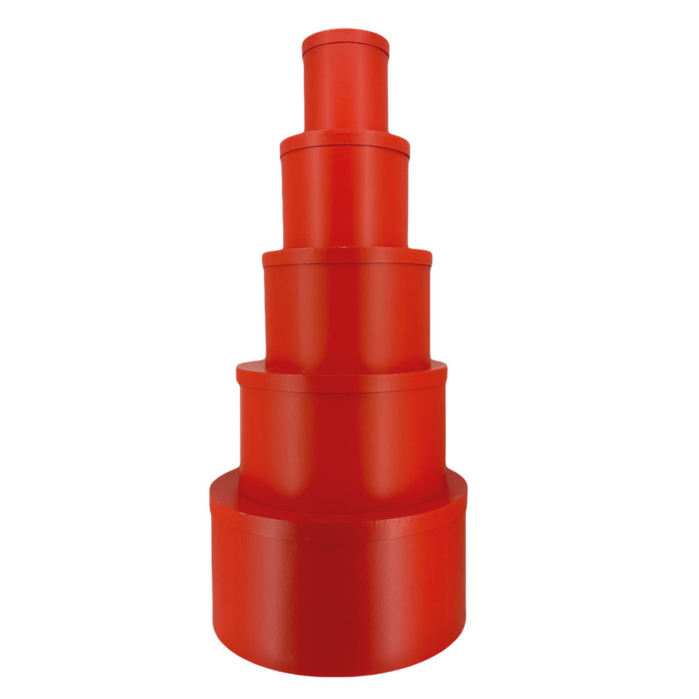 Коробка шляпная, D40xH26 см Красный