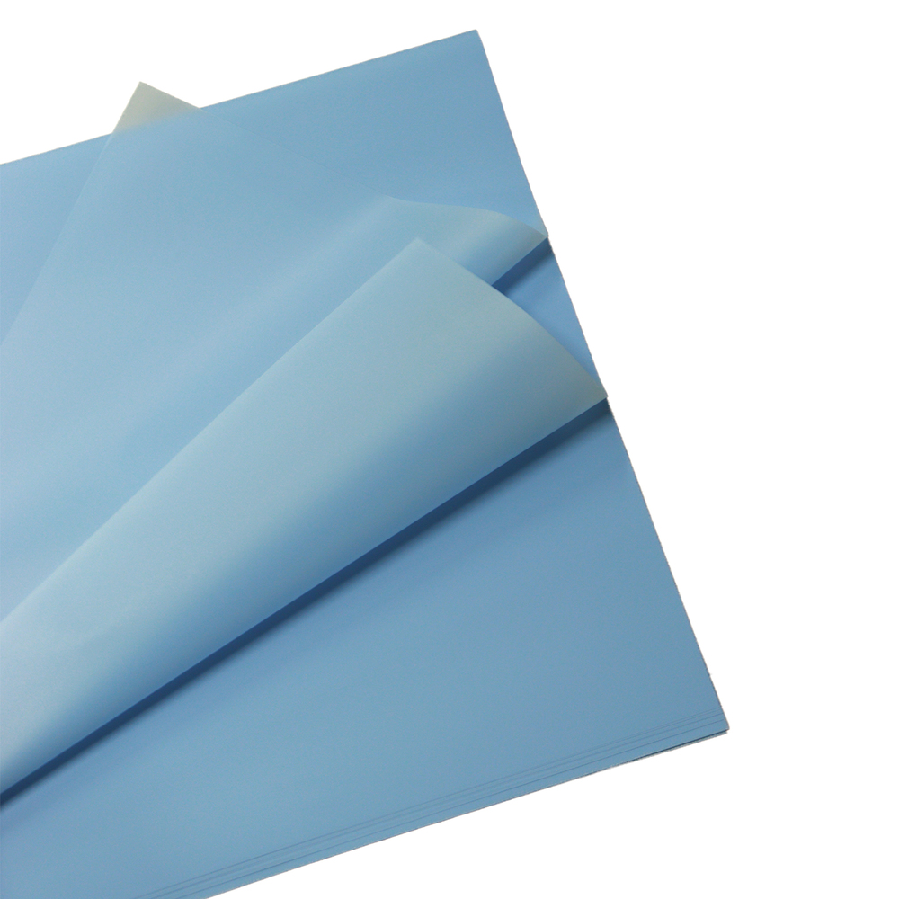 Пленка матовая "Дымка", 58х58 см, 53 mic, набор (20 шт) Светло-синий