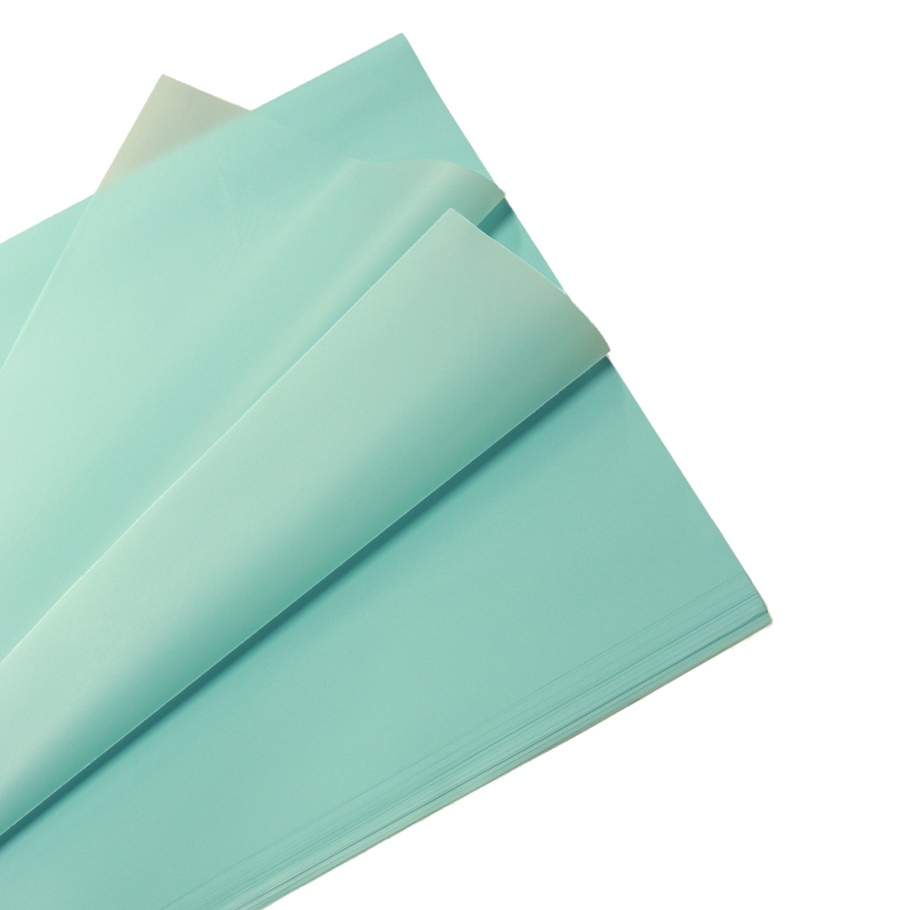Пленка матовая "Дымка", 56x55 см, 53 mic, набор (20 шт) Светло-голубой