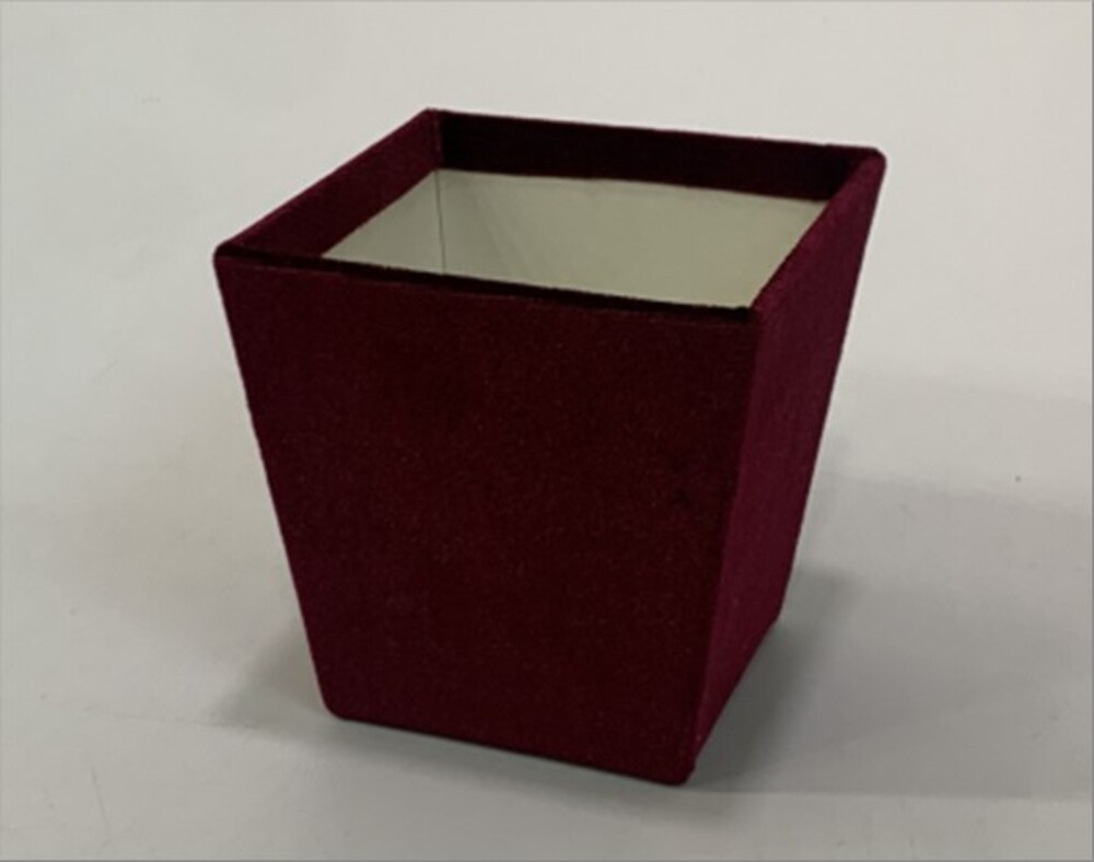 Коробка-кашпо (бархат), 11xH11 см Бордовый
