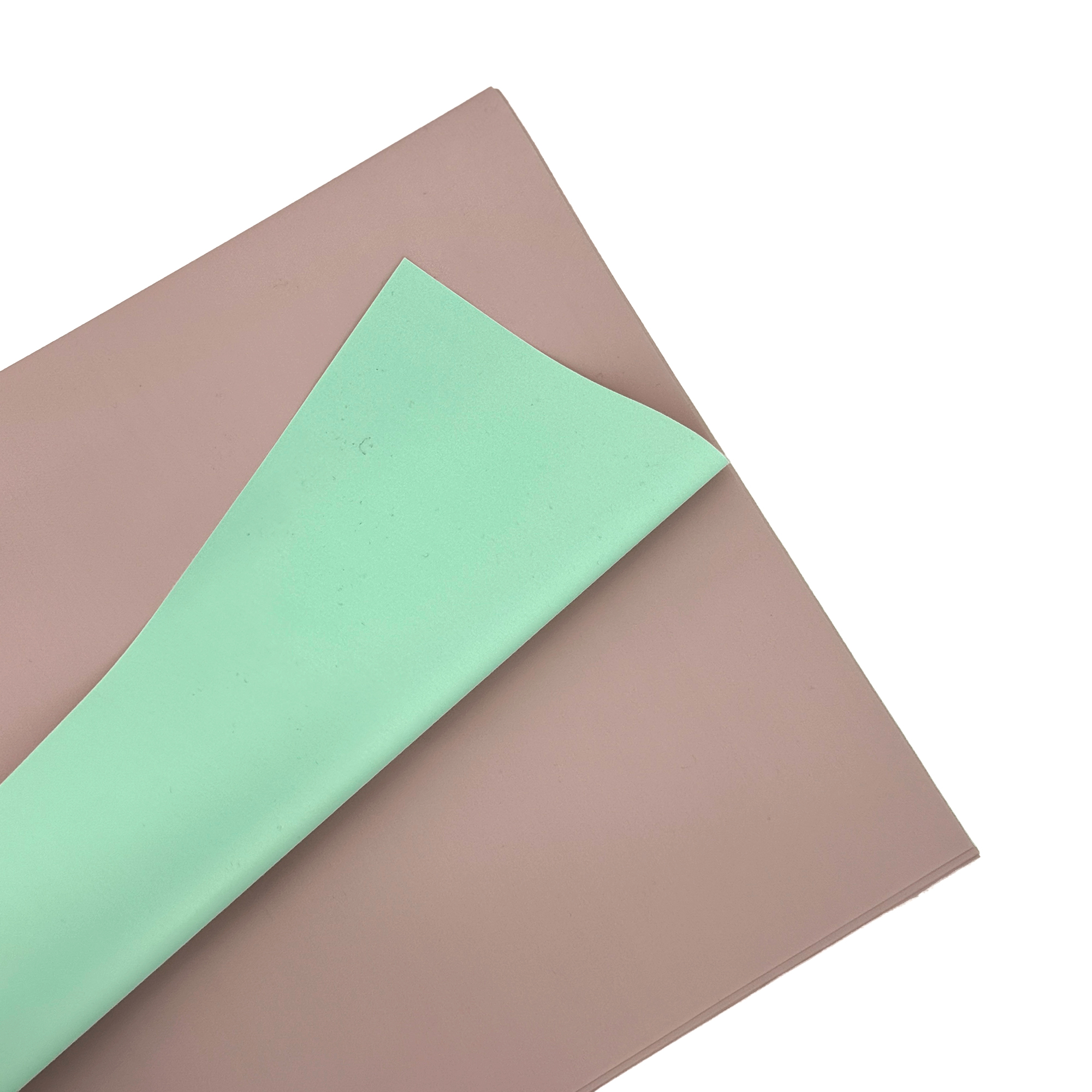 Пленка матовая, 58х58 см, 60 mic, набор (20 шт), двусторонняя, двухцветная Зеленый-серый