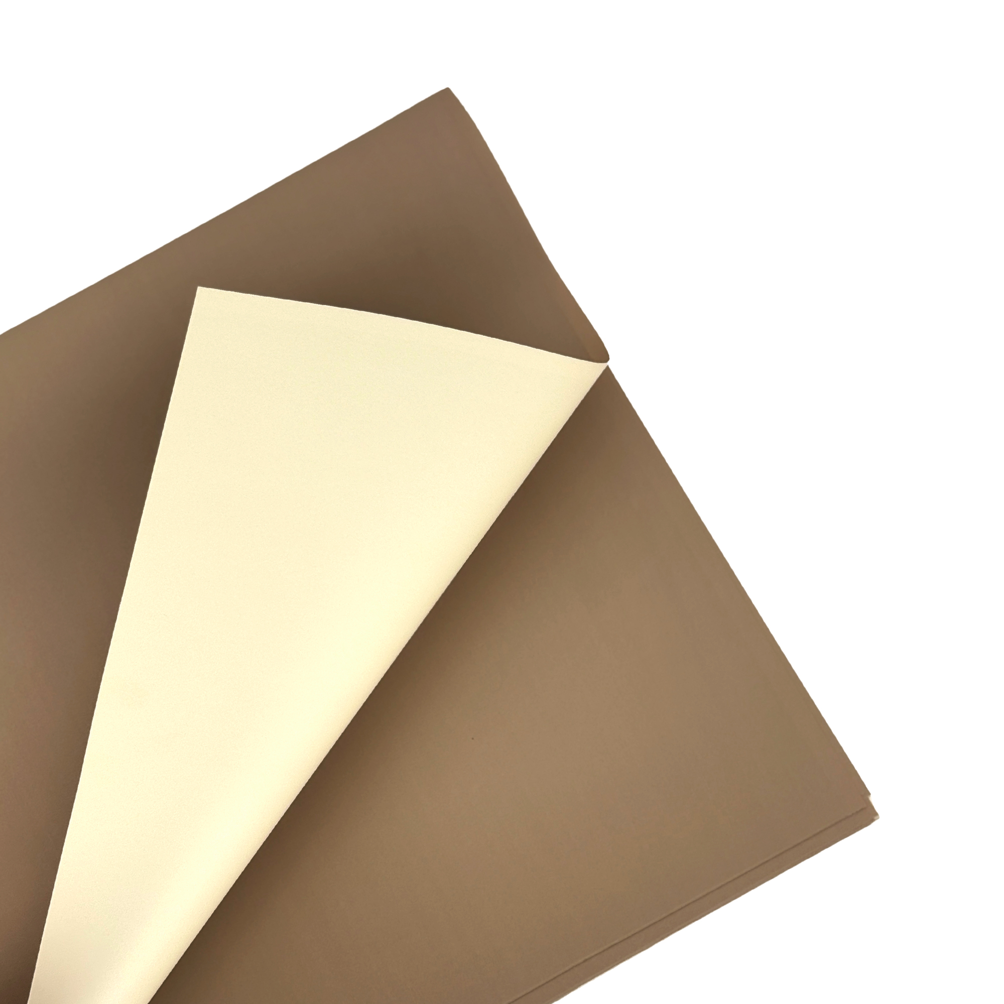 Пленка матовая, 58х58 см, 55 mic, набор (20 шт), двусторонняя, двухцветная Капучино