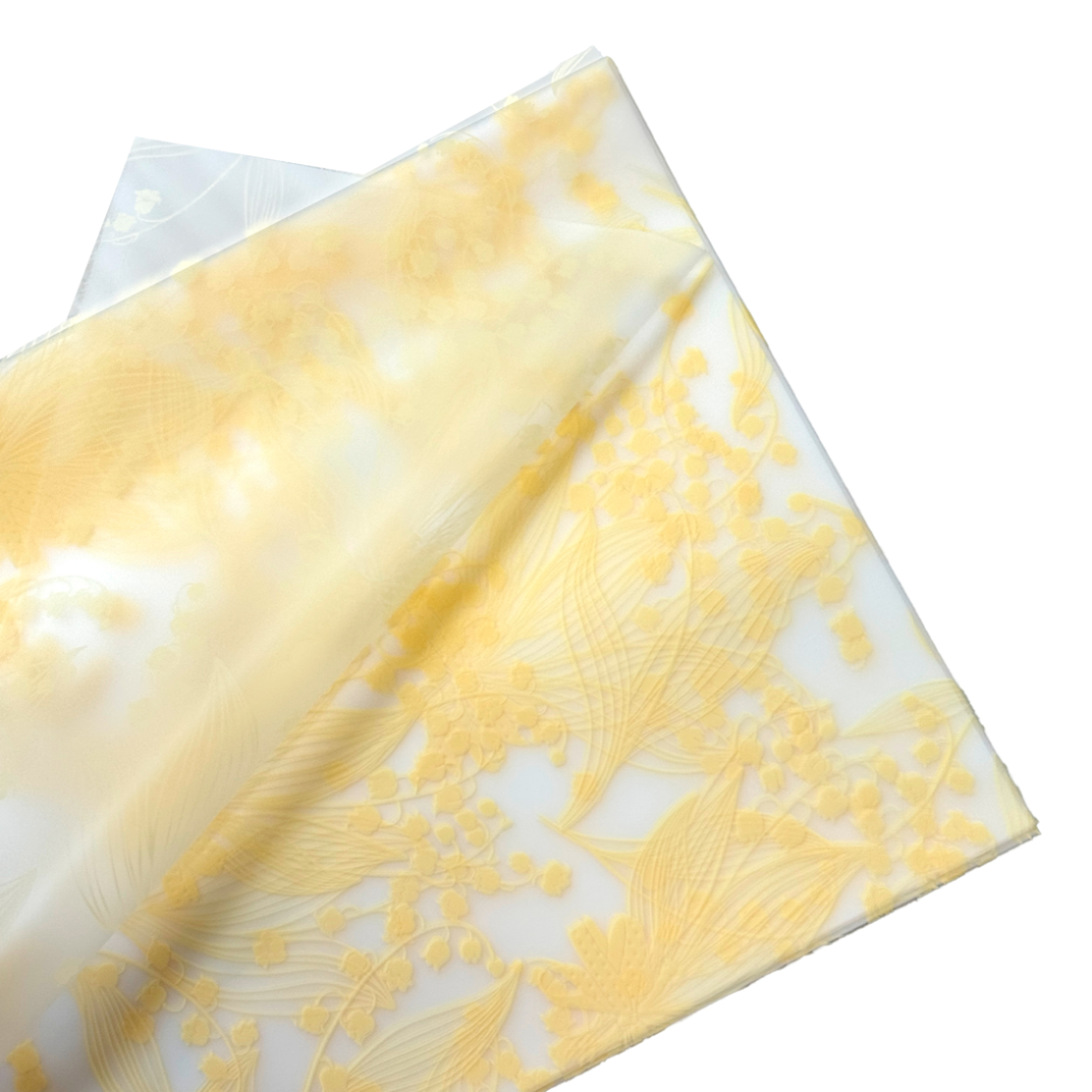 Пленка матовая "Ландыш", 57x57 см, 53 mic, набор (20 шт) Светло-желтый