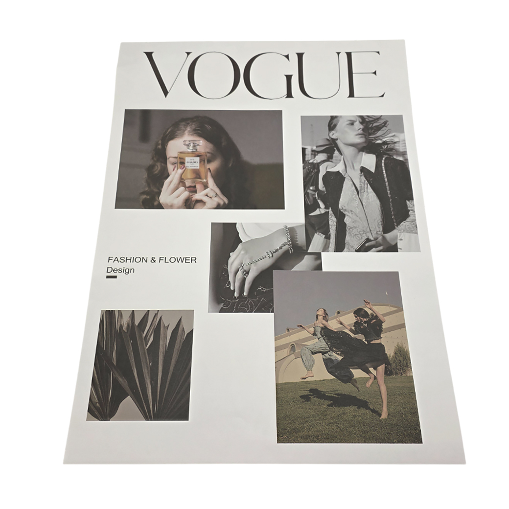 Бумага подарочная "Vogue", 35x50 см, 100 г/м2, набор (10 шт) Разноцветный