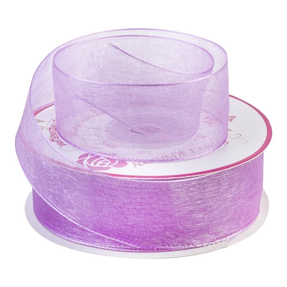 Лента органза, 25 ммx50 ярд Светло-сиреневый