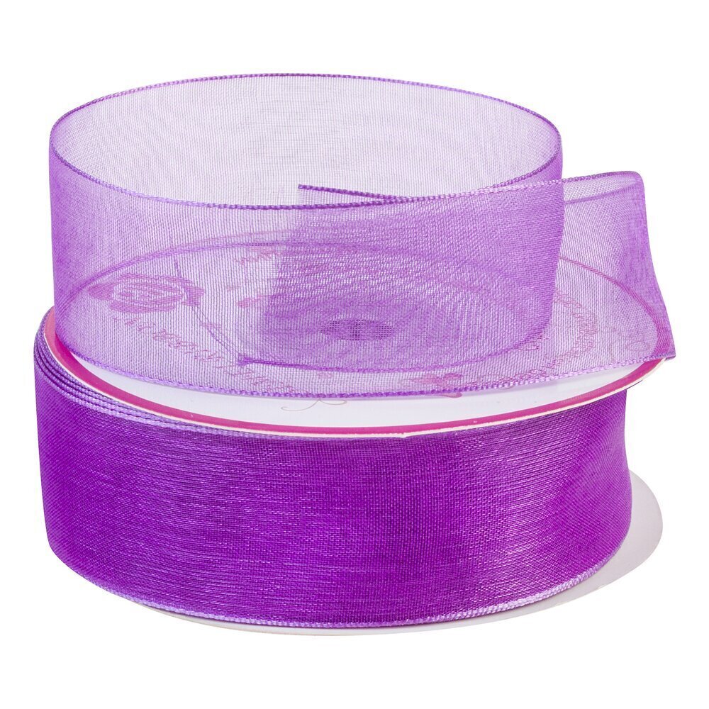 Лента органза, 25 ммx50 ярд Сиреневый