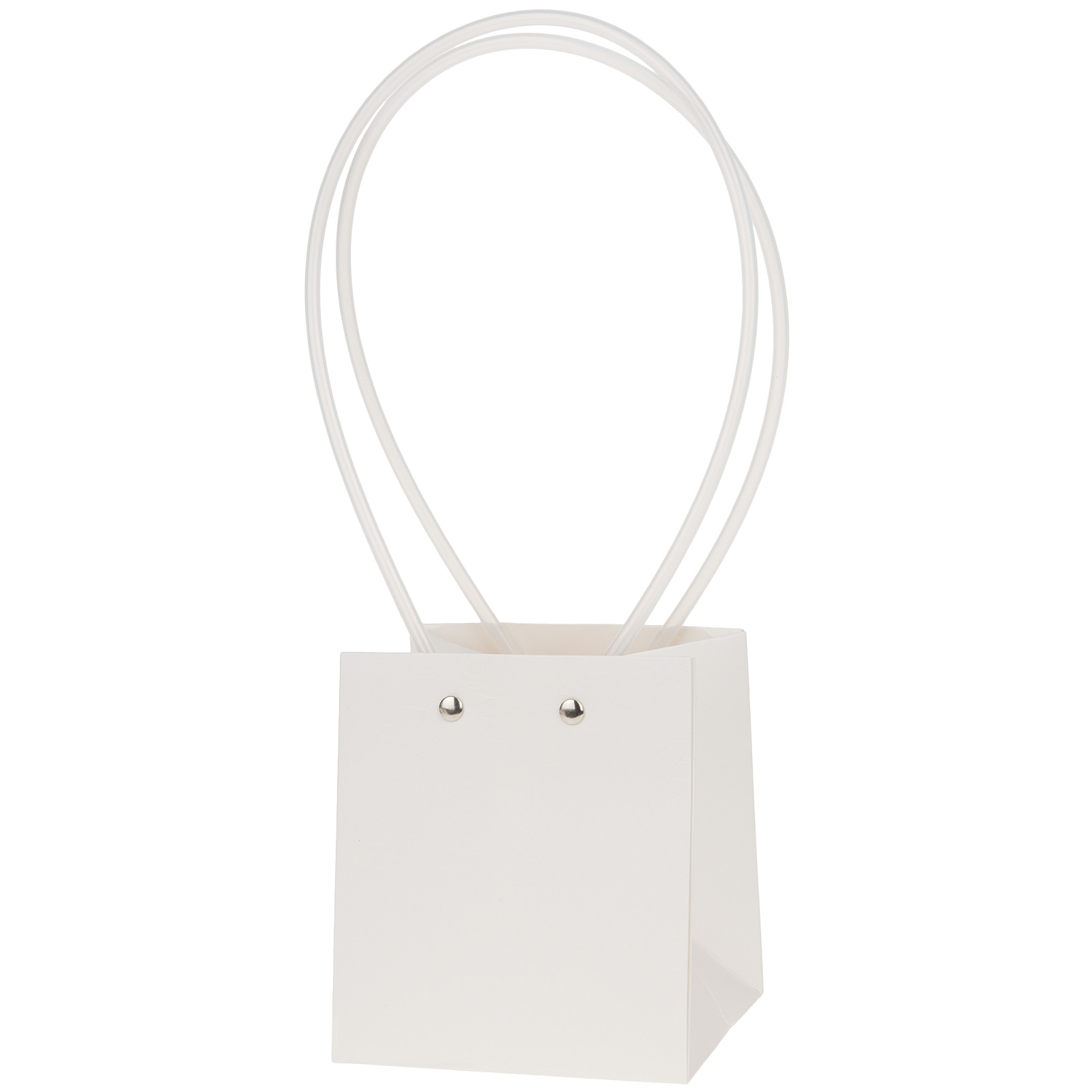 Сумка подарочная "Roses" (картон), 11,5x10,5xH13 см, набор (10 шт), с ламинацией Белый