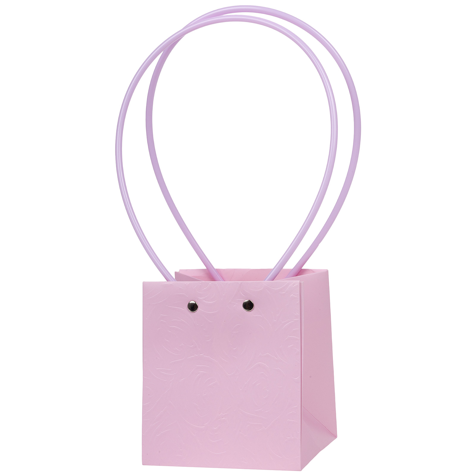 Сумка подарочная "Roses" (картон), 11,5x10,5xH13 см, набор (10 шт), с ламинацией Сиреневый