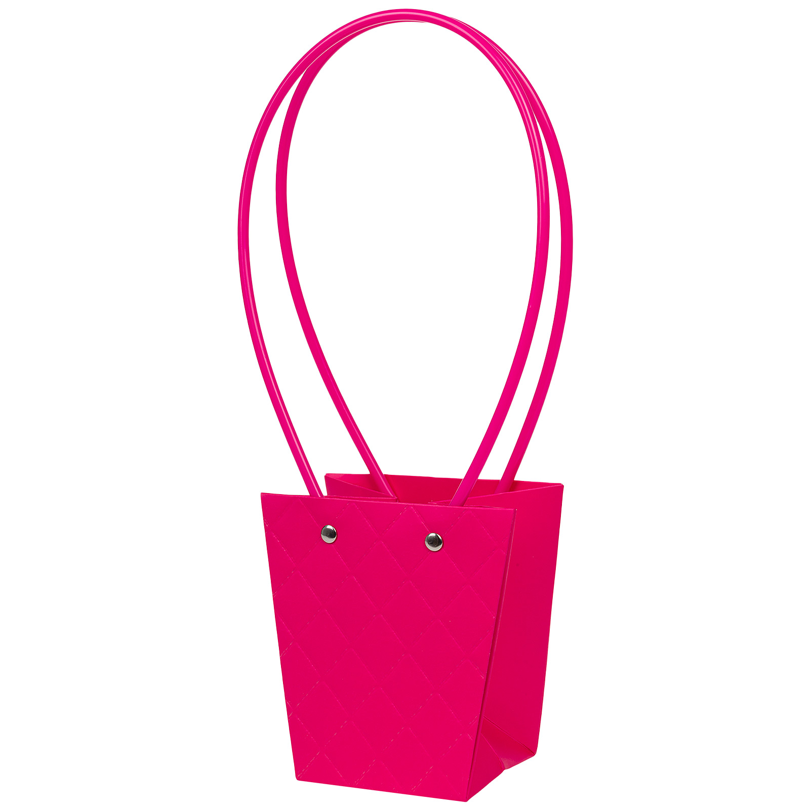 Сумка подарочная "Diamond" (картон), 12x8xH12,5 см, набор (10 шт), с ламинацией Фуксия