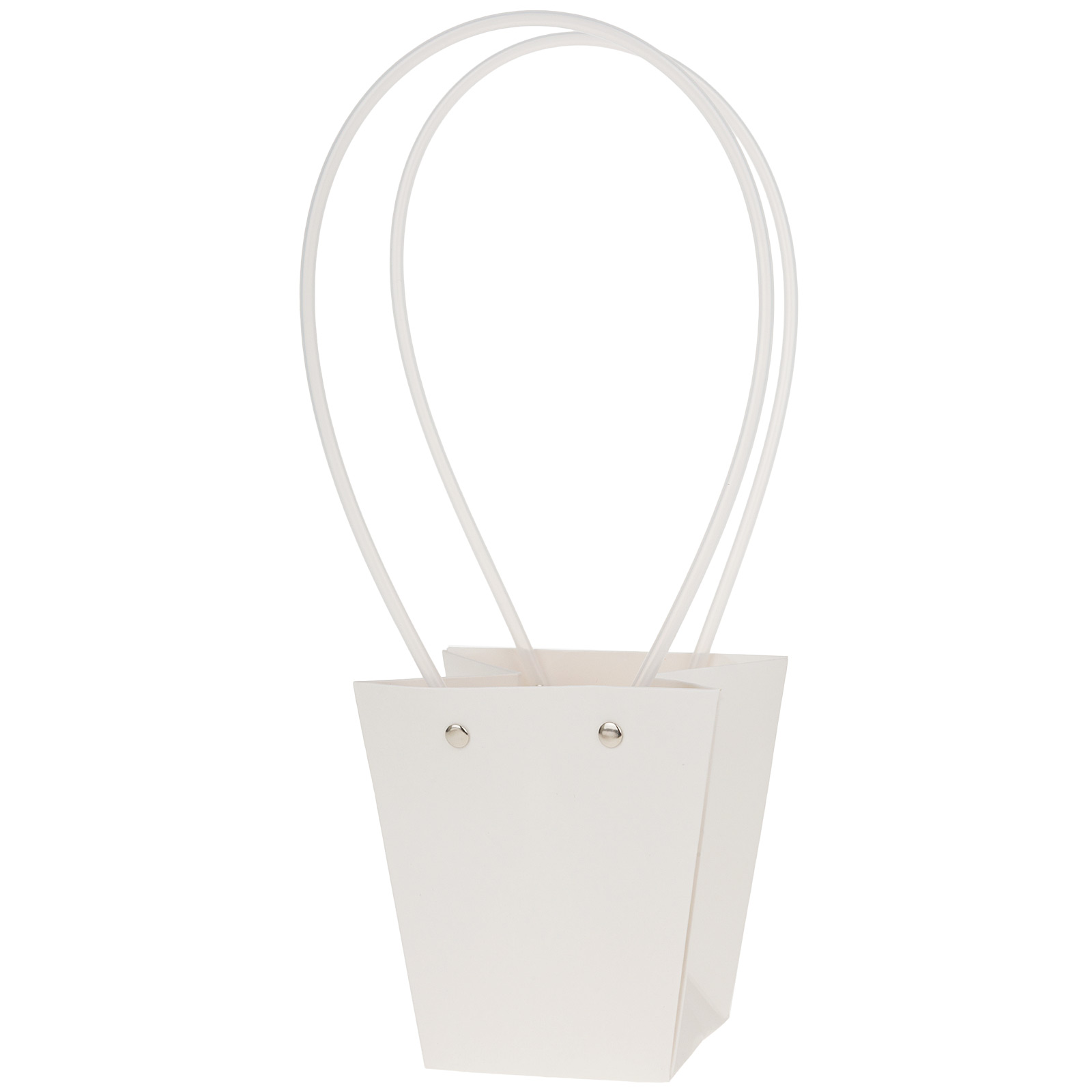 Сумка подарочная "Flowers" (картон), 12x8xH12,5 см, набор (10 шт), с ламинацией Белый