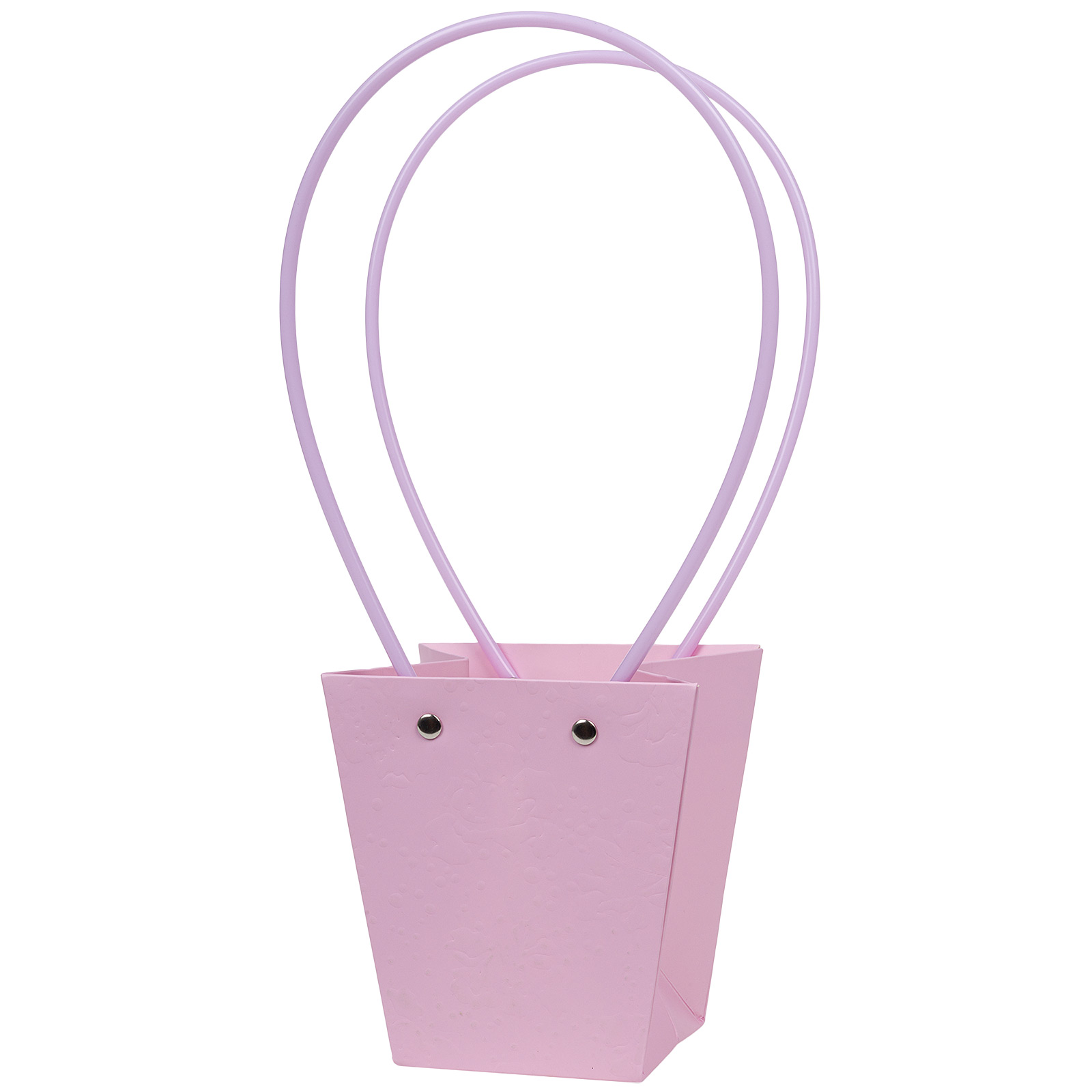 Сумка подарочная "Flowers" (картон), 12x8xH12,5 см, набор (10 шт), с ламинацией Сиреневый