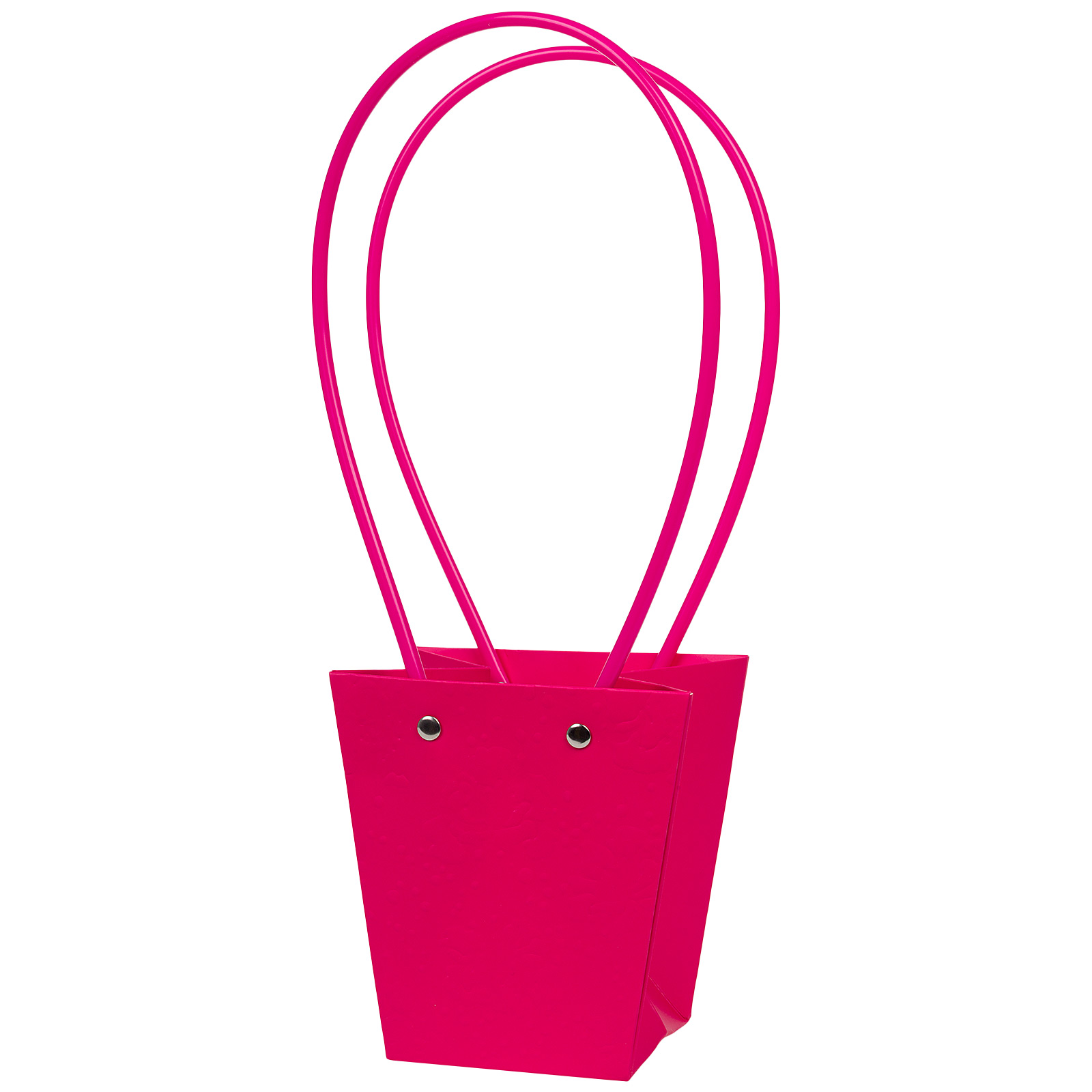 Сумка подарочная "Flowers" (картон), 12x8xH12,5 см, набор (10 шт), с ламинацией Фуксия