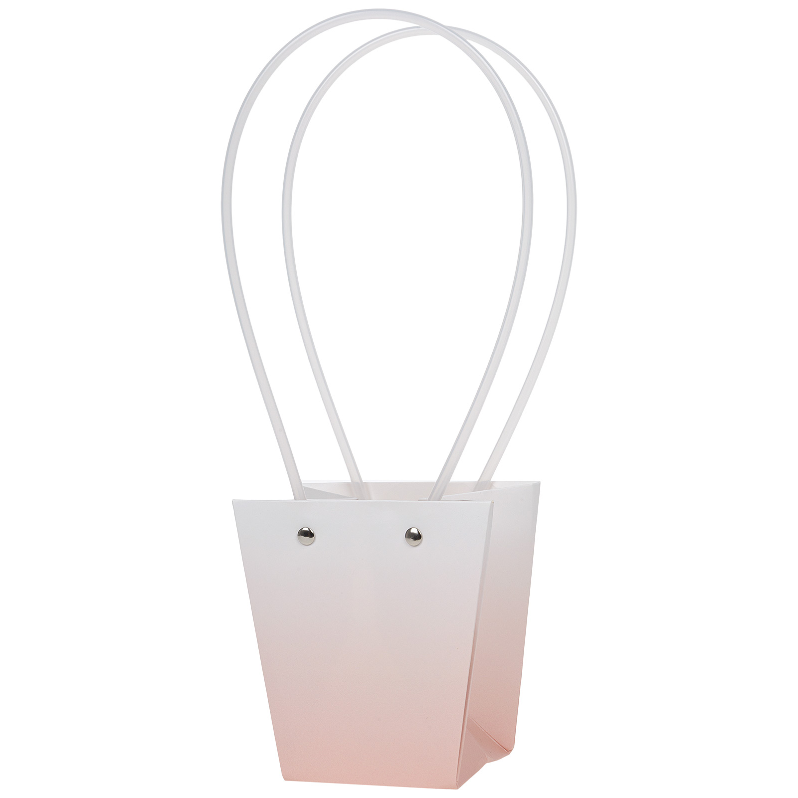 Сумка подарочная "Градиент" (картон), 12x8xH12,5 см, набор (10 шт), с ламинацией Светло-розовый