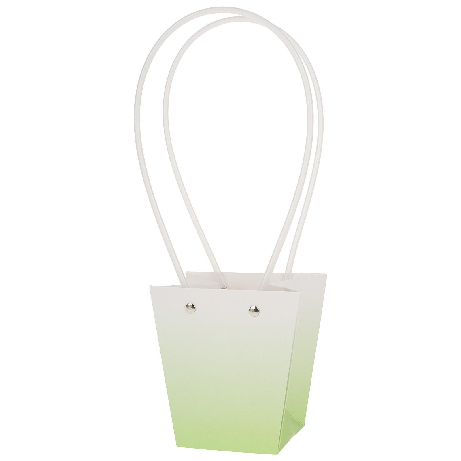 Сумка подарочная "Градиент" (картон), 12x8xH12,5 см, набор (10 шт), с ламинацией Светло-зеленый