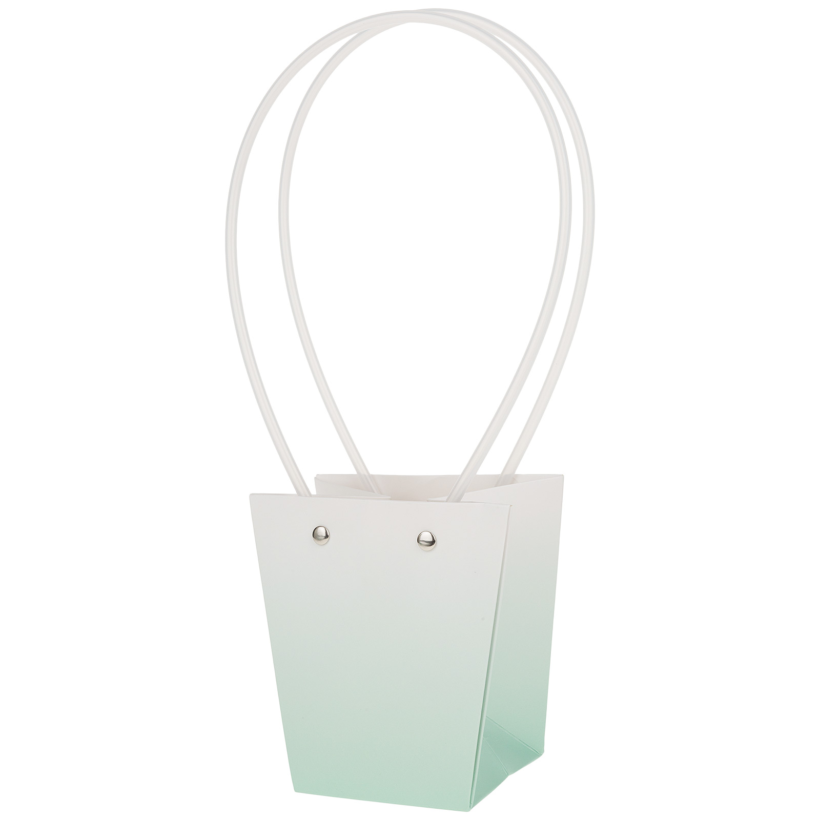 Сумка подарочная "Градиент" (картон), 12x8xH12,5 см, набор (10 шт), с ламинацией Мятный