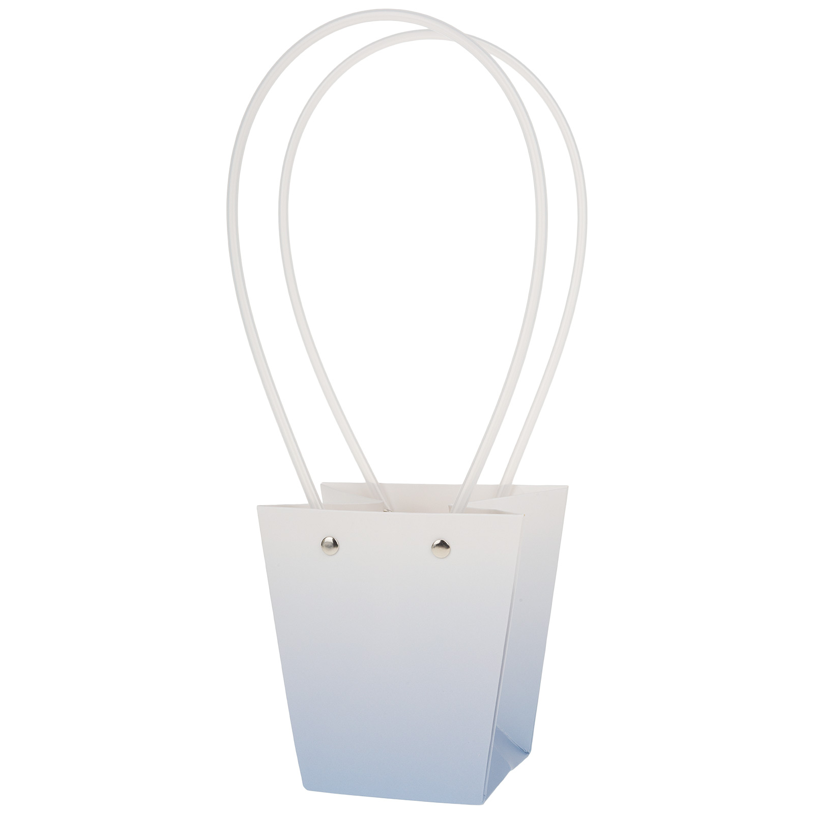 Сумка подарочная "Градиент" (картон), 12x8xH12,5 см, набор (10 шт), с ламинацией Голубой