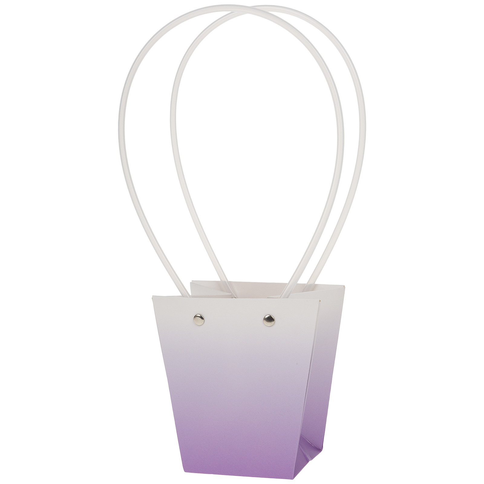 Сумка подарочная "Градиент" (картон), 12x8xH12,5 см, набор (10 шт), с ламинацией Сиреневый
