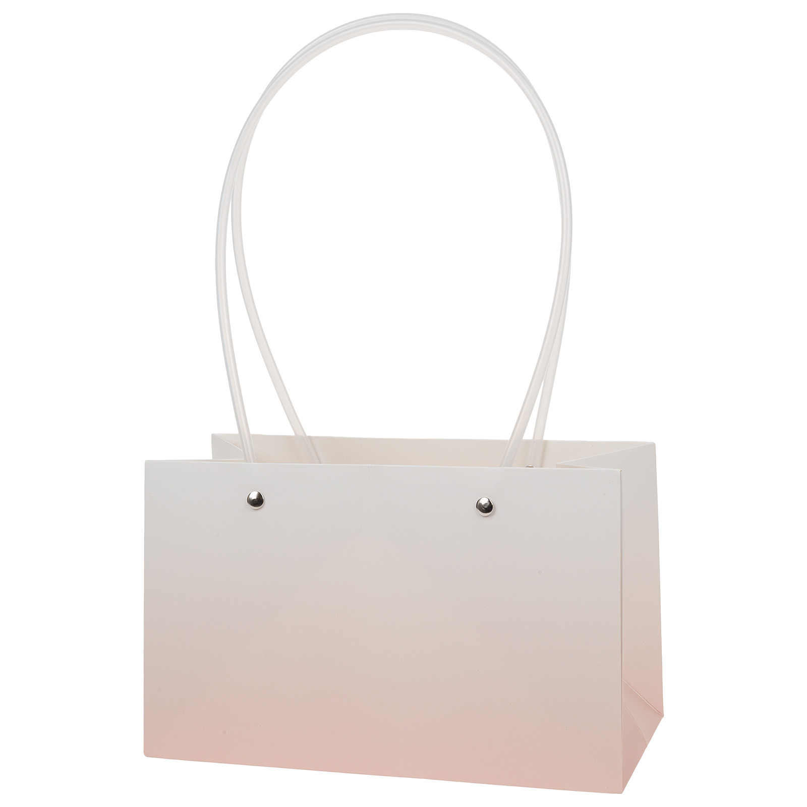 Сумка подарочная "Градиент" (картон), 22x10,5xH13,5 см, набор (10 шт), с ламинацией Светло-розовый