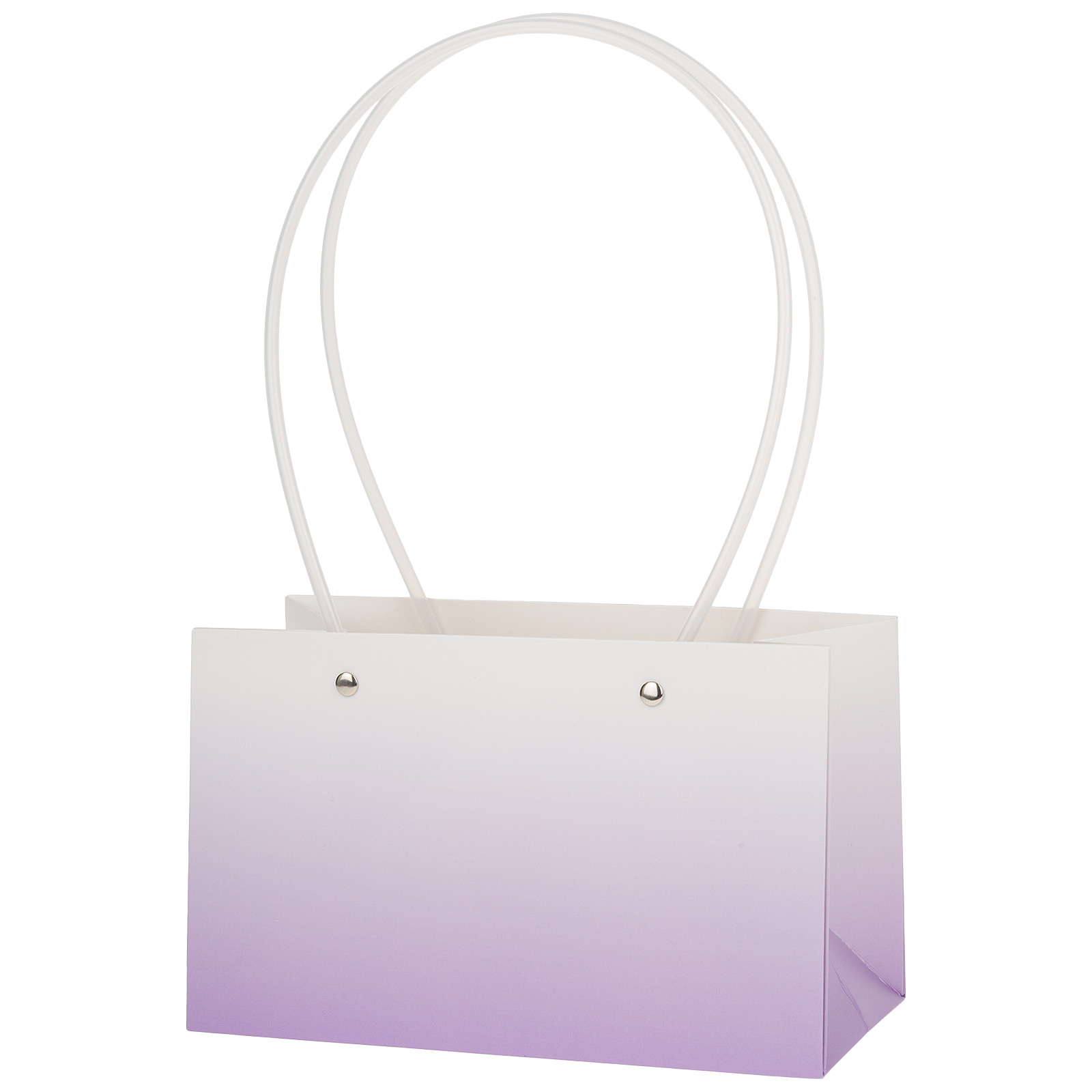 Сумка подарочная "Градиент" (картон), 22x10,5xH13,5 см, набор (10 шт), с ламинацией Сиреневый
