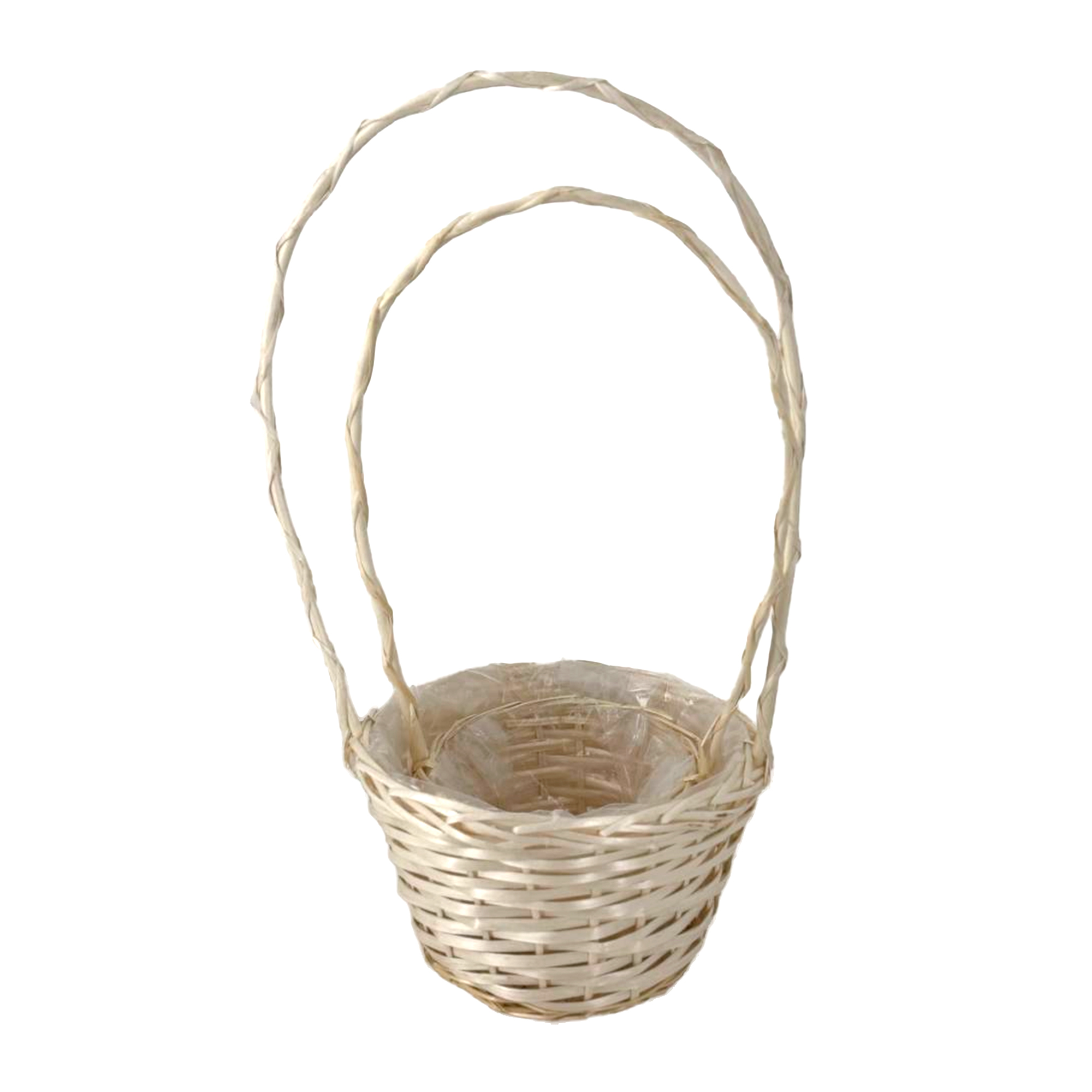 Корзина плетеная (ива), D19хH13/49 см, D27хH17/58 см, набор (2 шт) Натуральный