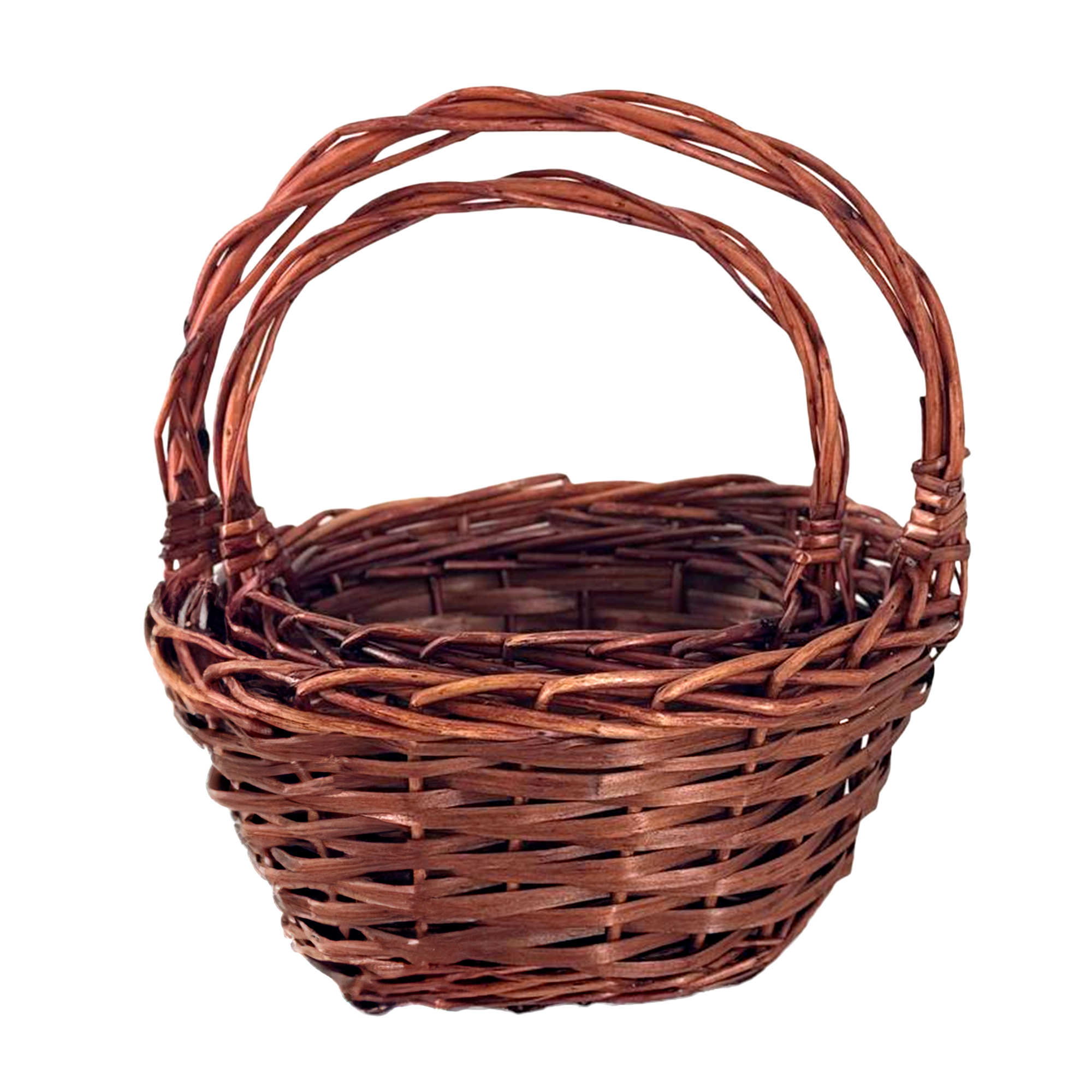 Корзина плетеная (ива), 23x17xH12/26 см, 18x14xH10/21 см, набор (2 шт) Коричневый