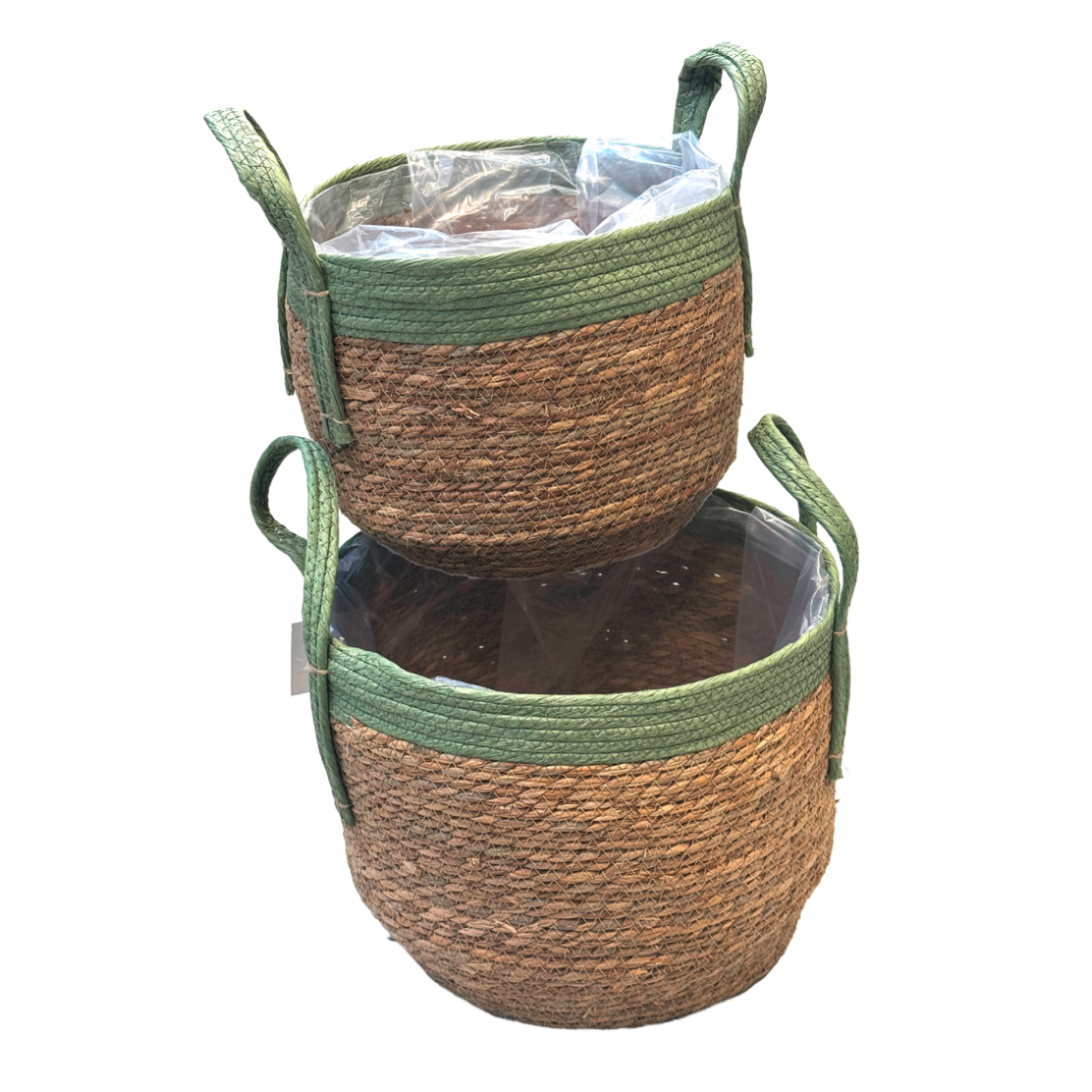 Корзина плетеная "Кант" (водоросли), D30xH25 см, D34xH30 см, набор (2 шт) Натуральный