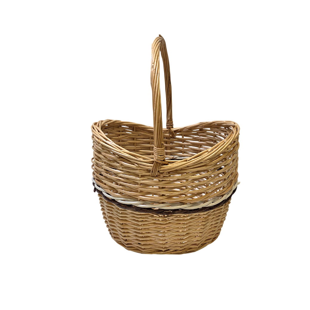 Корзина плетеная (ива), D31xH24/39 см Светло-коричневый