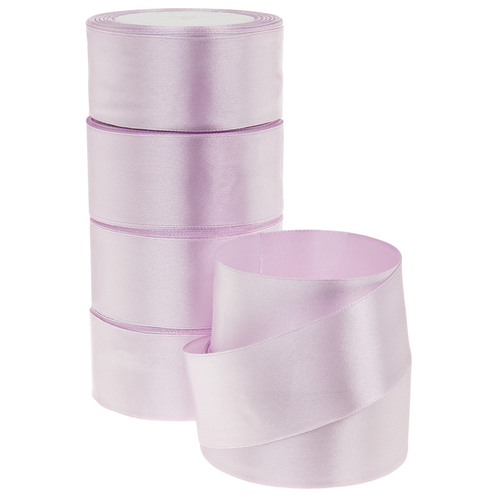Лента атлас, 40 ммx25 ярд Сиреневый