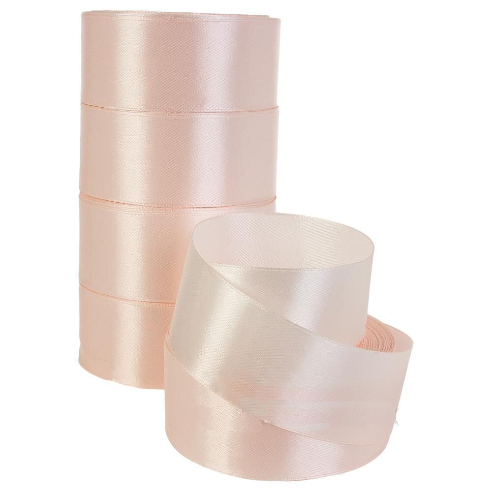 Лента атлас, 40 ммx25 ярд Кремовый