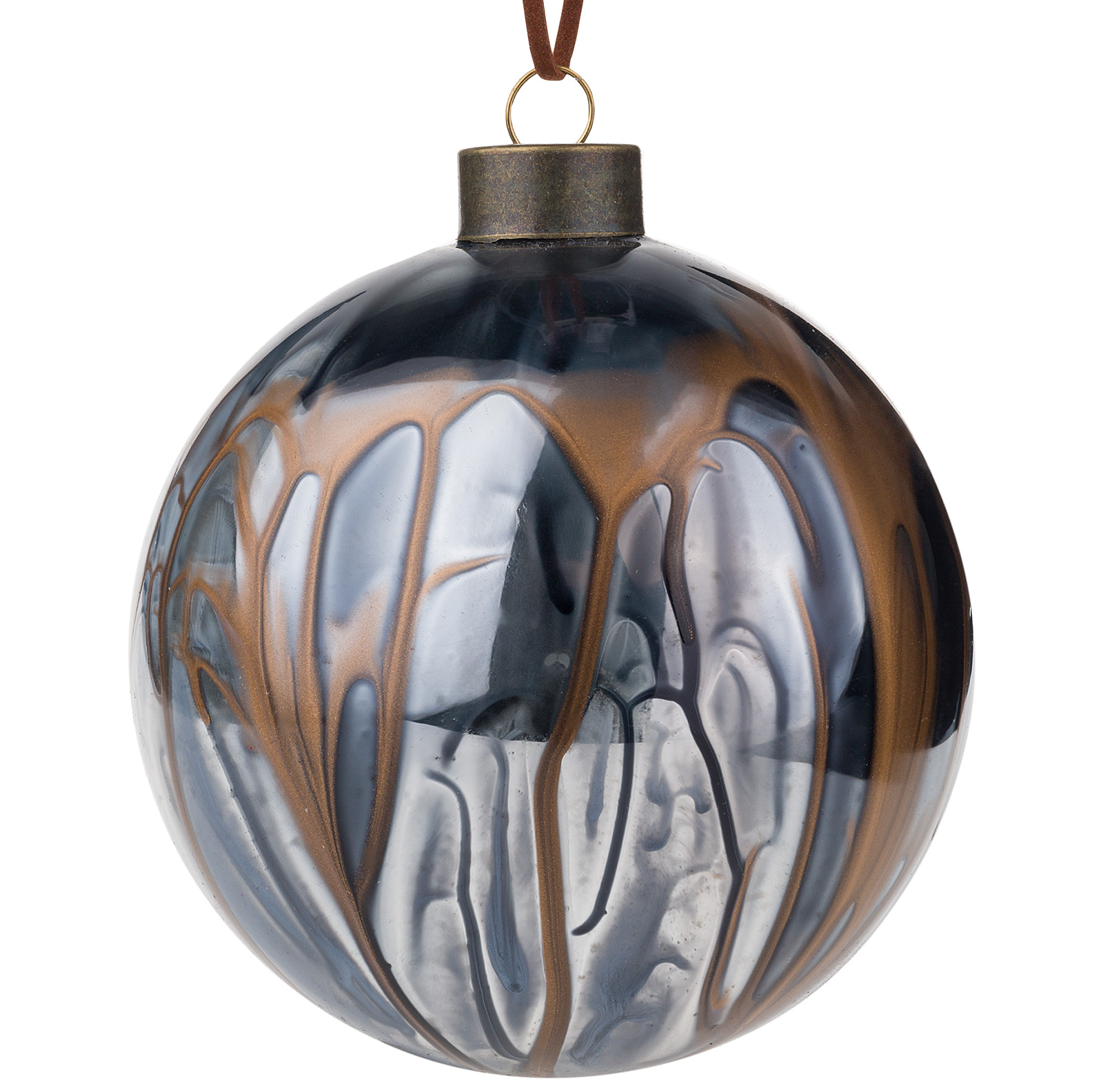 Елочная игрушка "Шар" (стекло), D10 см Синий