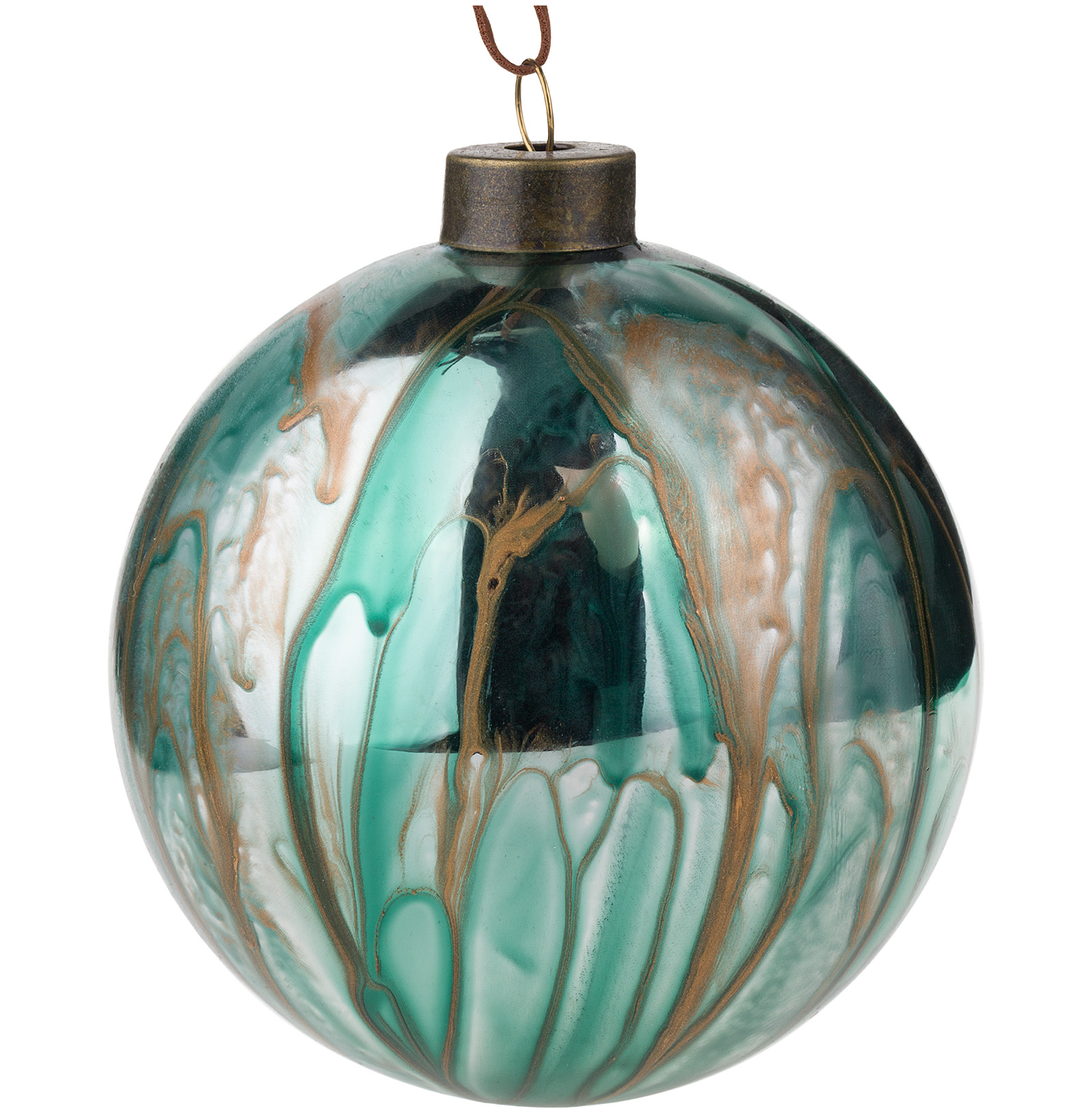 Елочная игрушка "Шар" (стекло), D10 см Зеленый