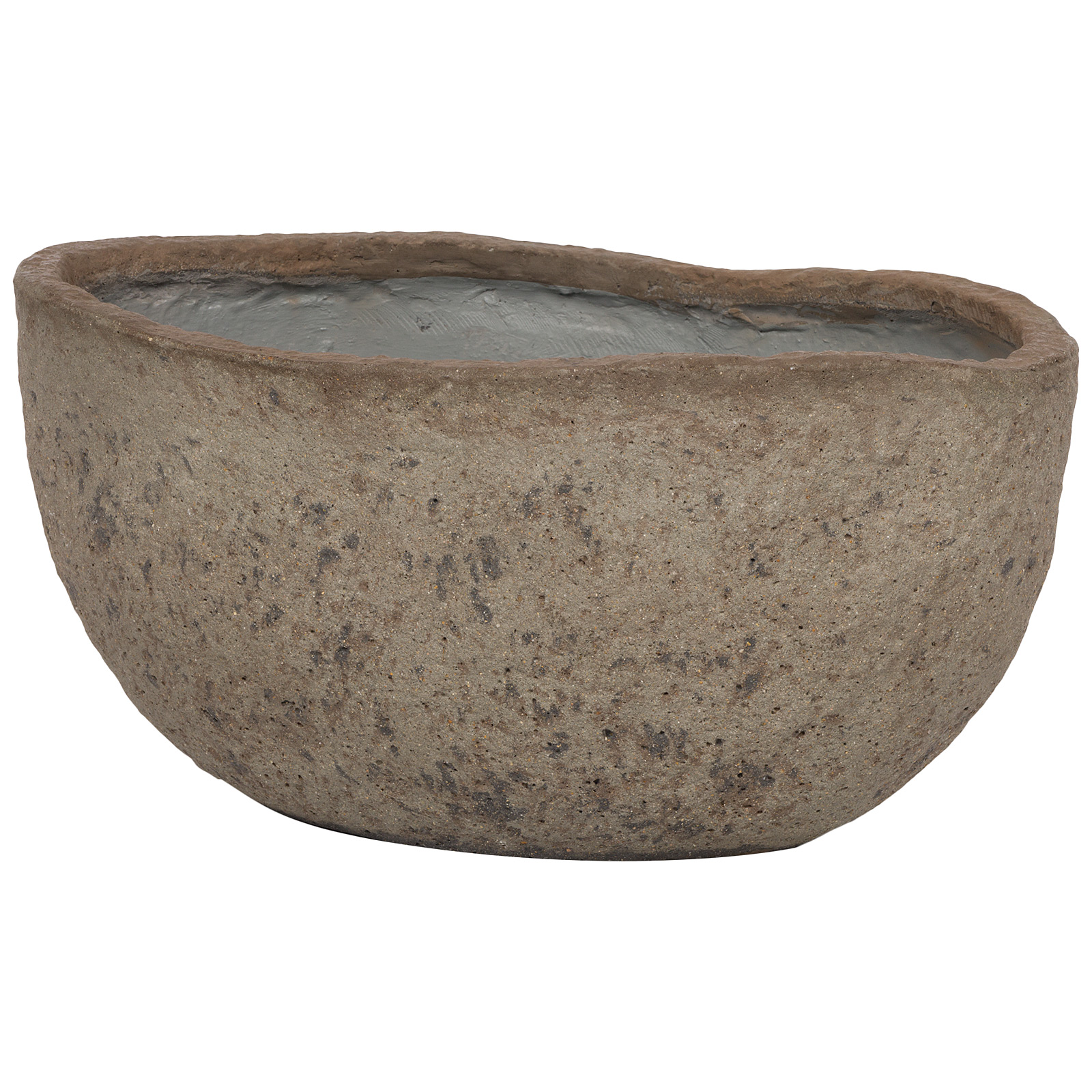 Кашпо Nobilis Marco "Stone Grey Oval" (файкостоун), 61x35xH30 см Серый