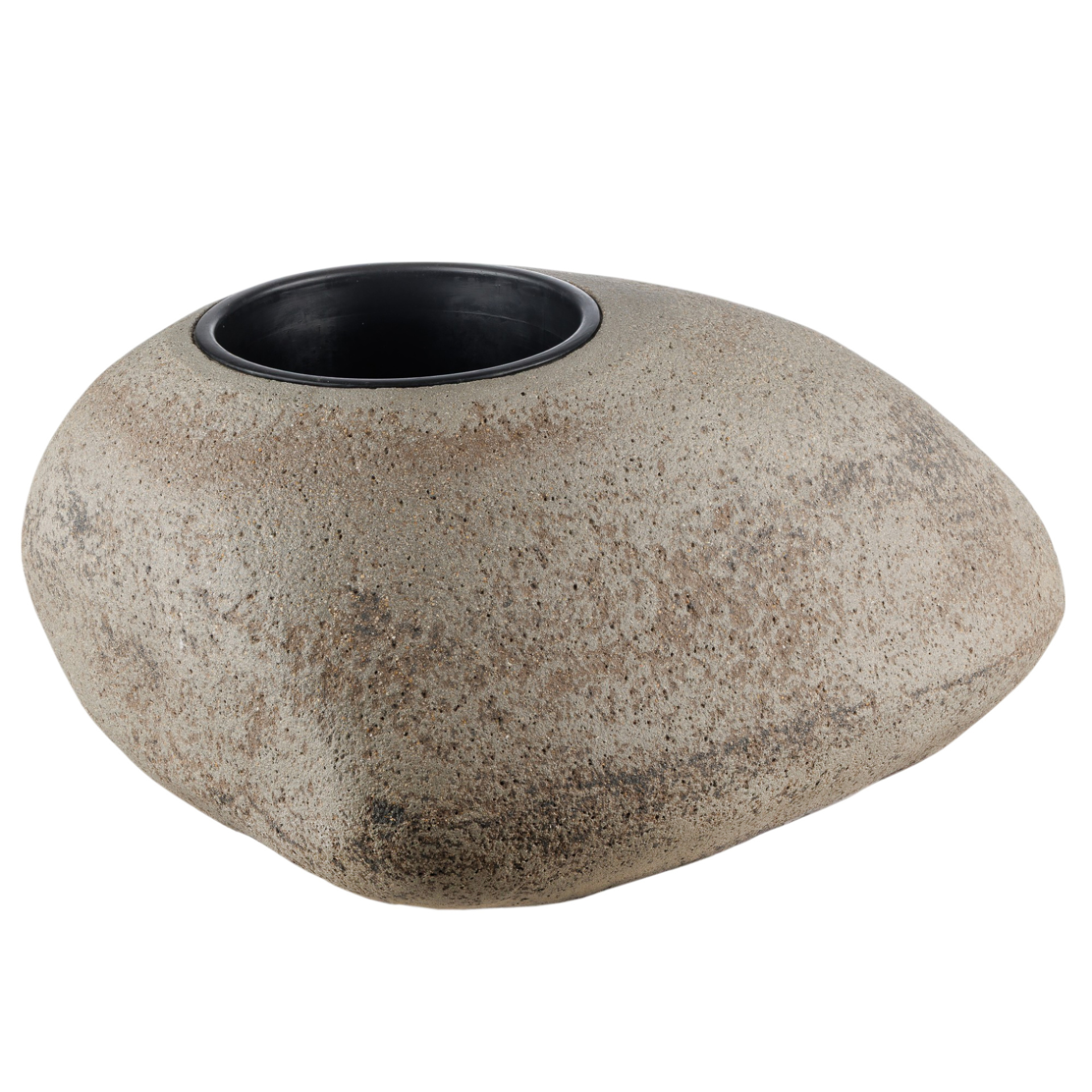 Кашпо Nobilis Marco "Stone Grey Oval" (файкостоун), 76x60,5xH36 см, с тех.горшком Серый