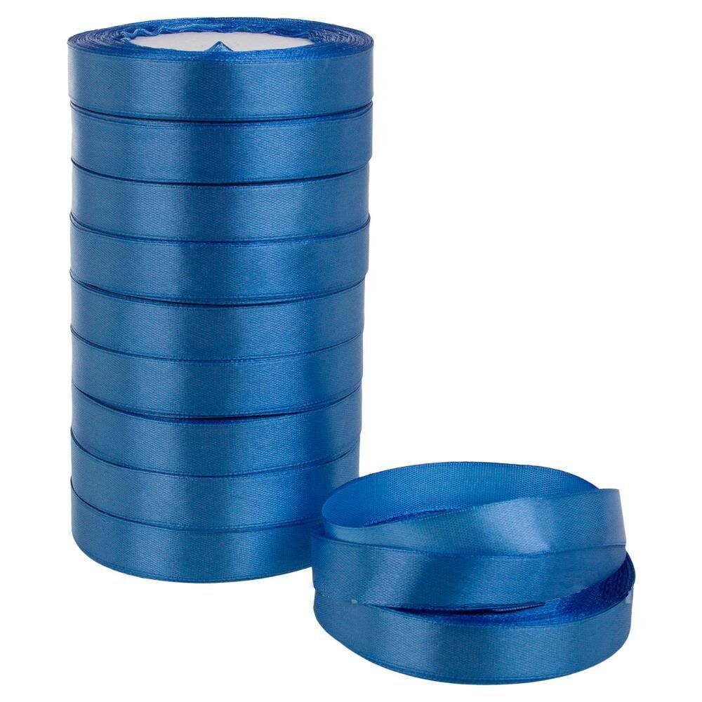 Лента атлас, 12 ммx25 ярд Синий