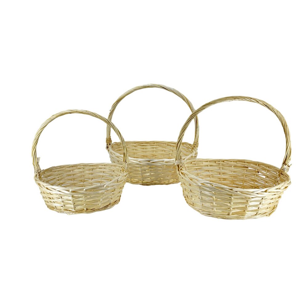 Корзина плетеная (ива), 35x27xH12/34 см Натуральный