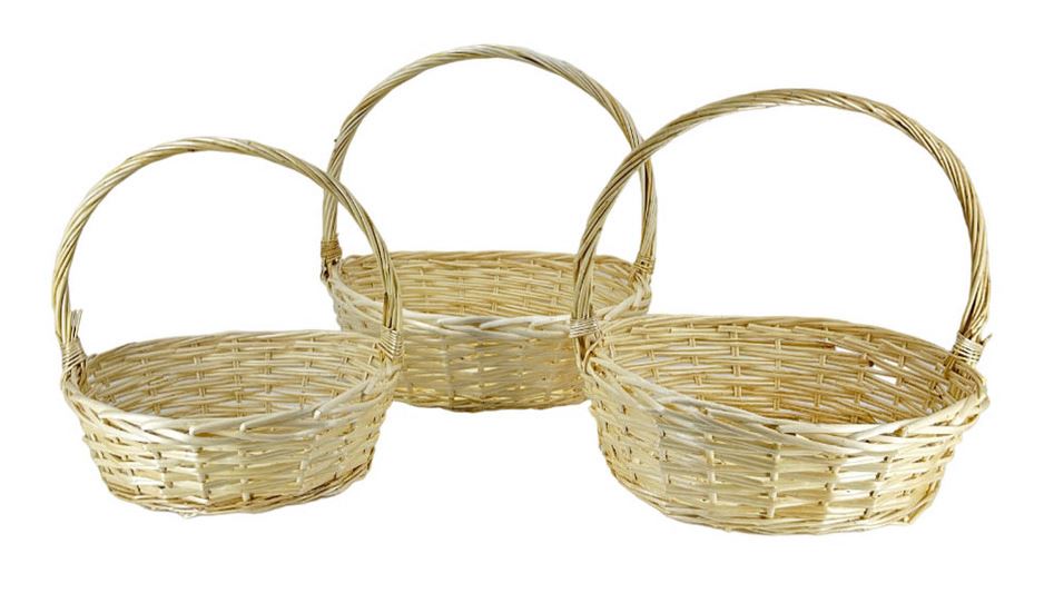 Корзина плетеная (ива), 41x33xH14/39 см Натуральный