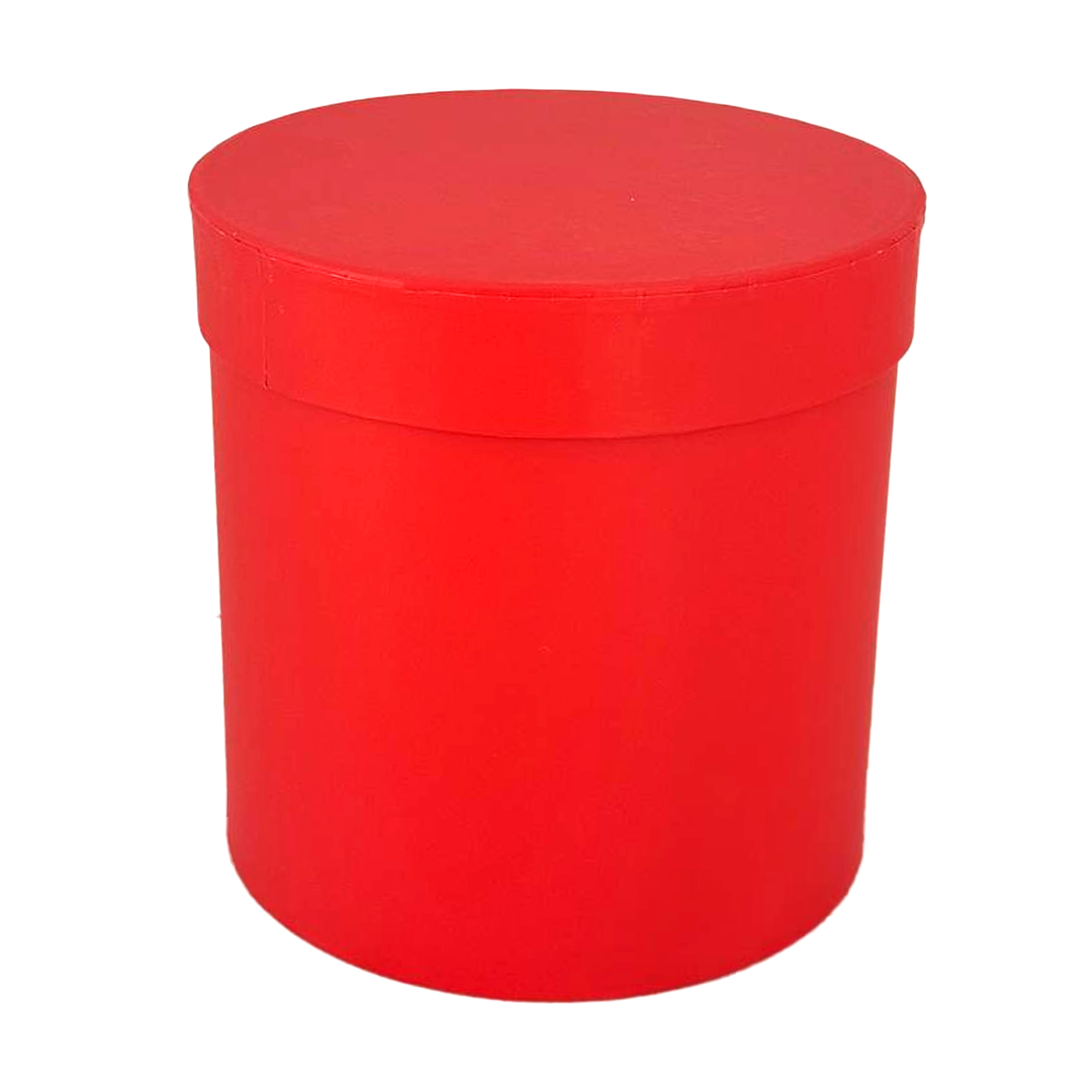 Коробка шляпная, D16xH16 см, с крышкой Красный