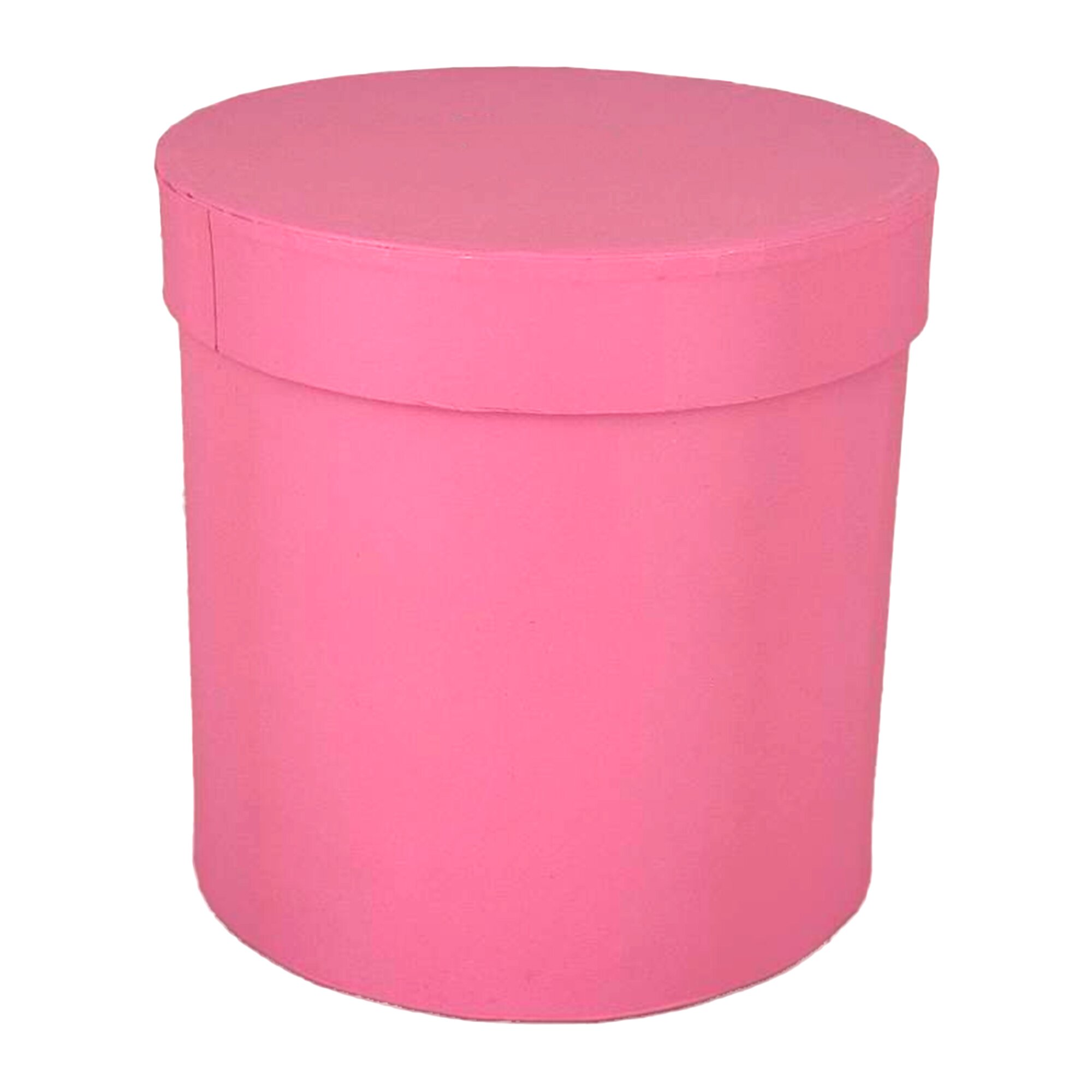 Коробка шляпная, D14xH14 см, с крышкой Розовый