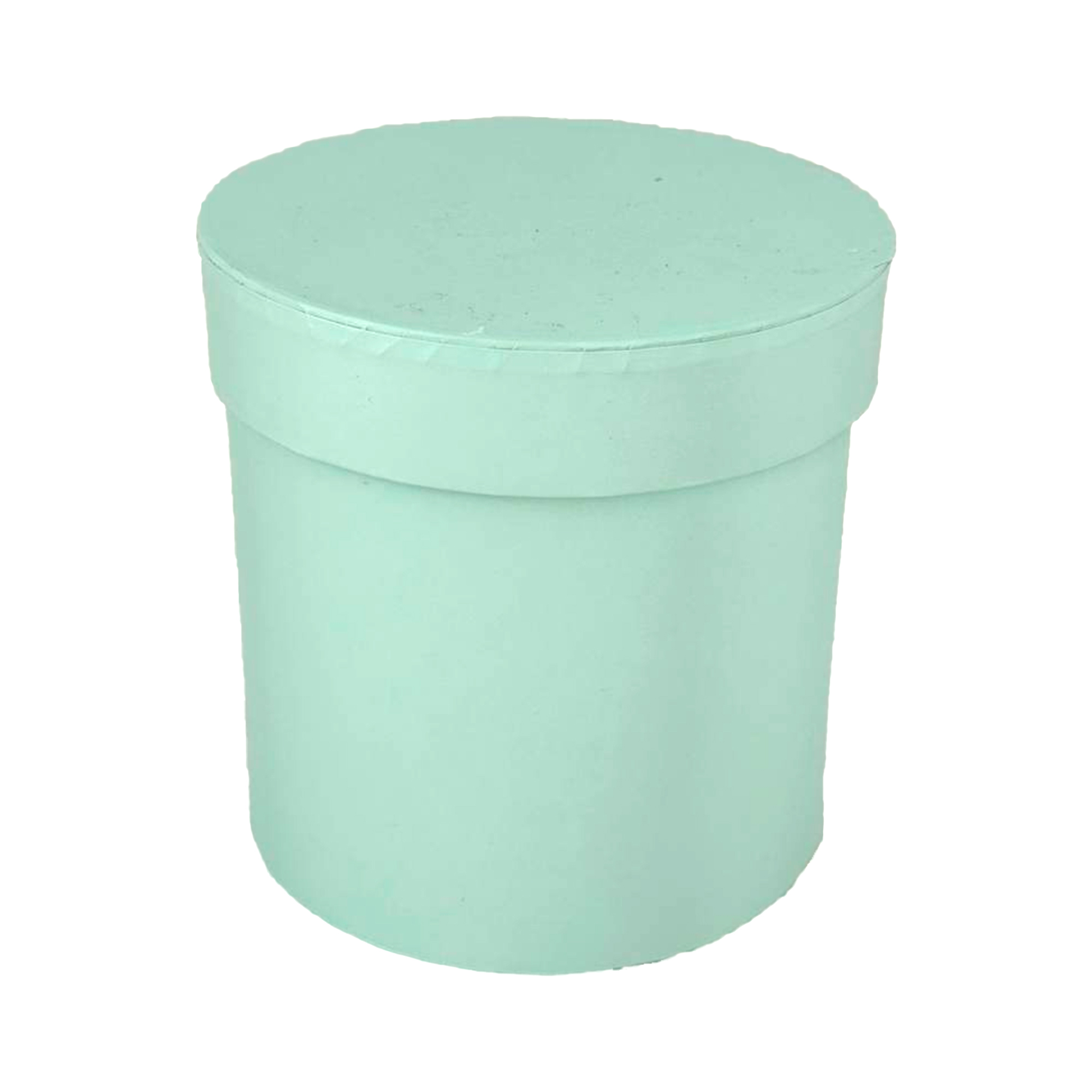 Коробка шляпная, D12xH12 см, с крышкой Светло-зеленый
