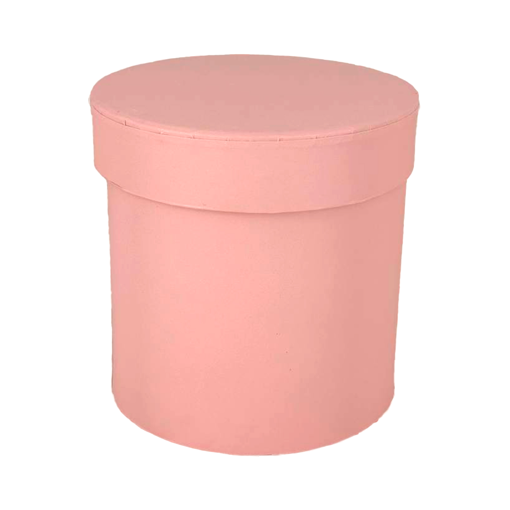 Коробка шляпная, D12xH12 см, с крышкой Светло-розовый