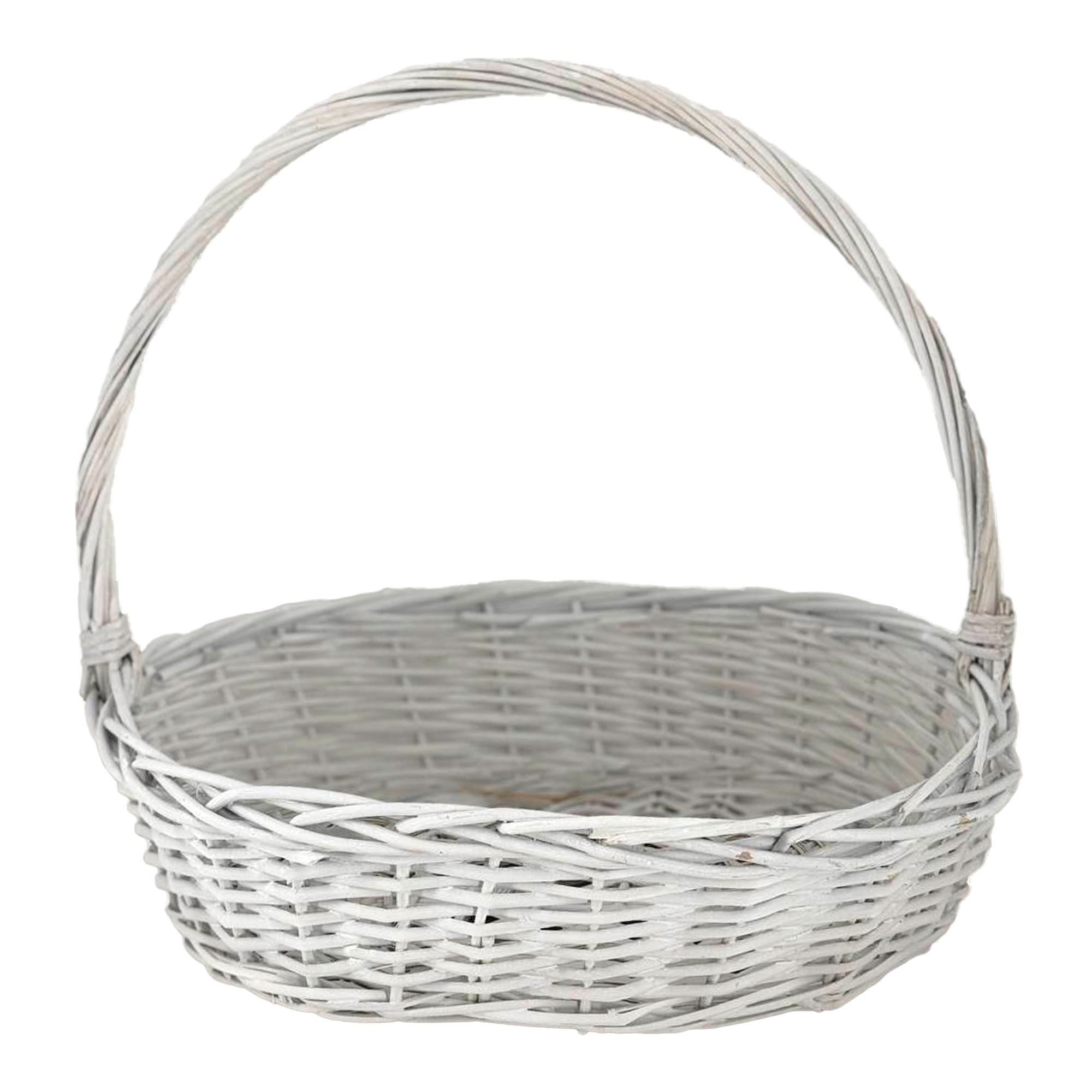 Корзина плетеная (ива), 55x42xH15/46 см Белый